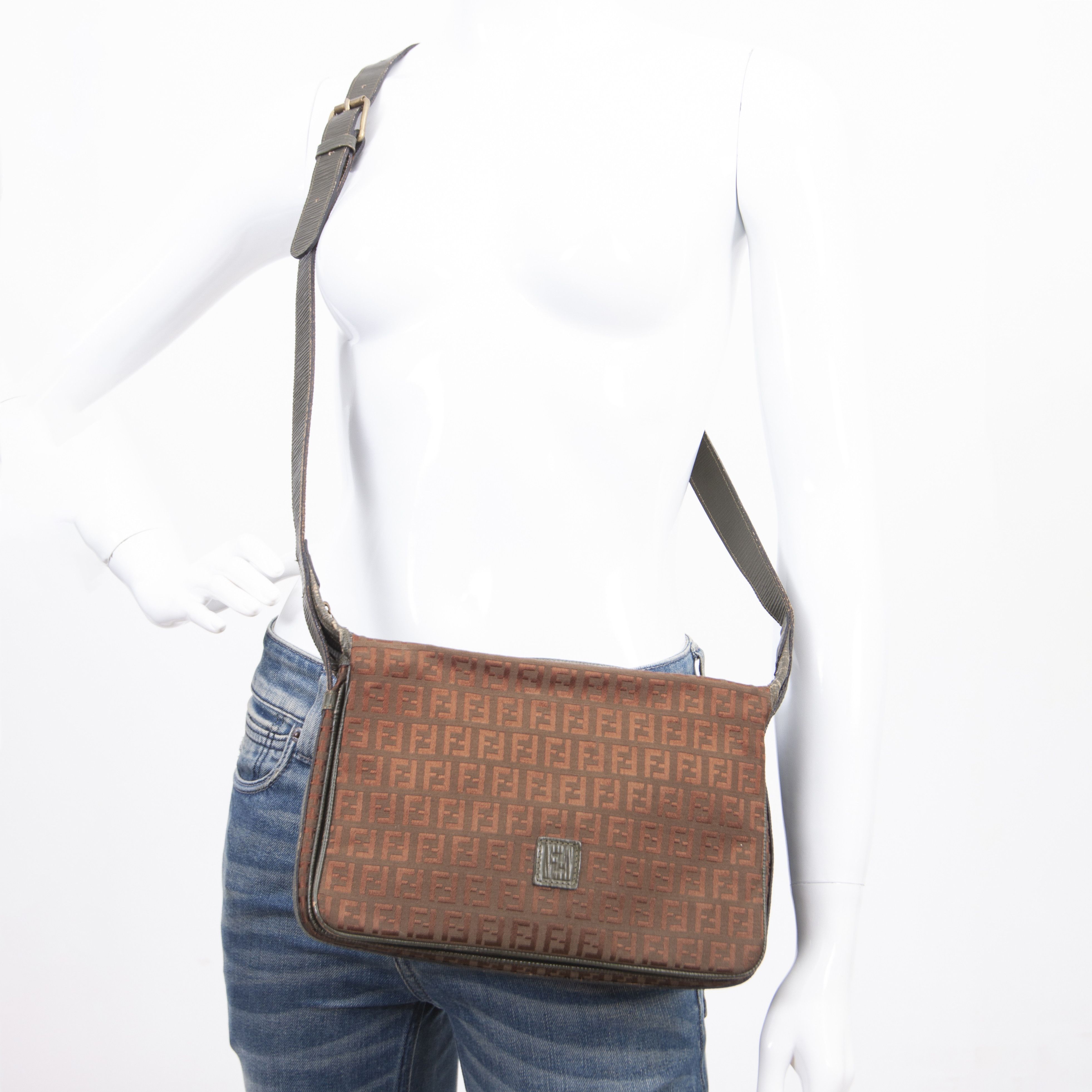 Fendi Vintage Monogram Shoulder Bag Crossbody FF