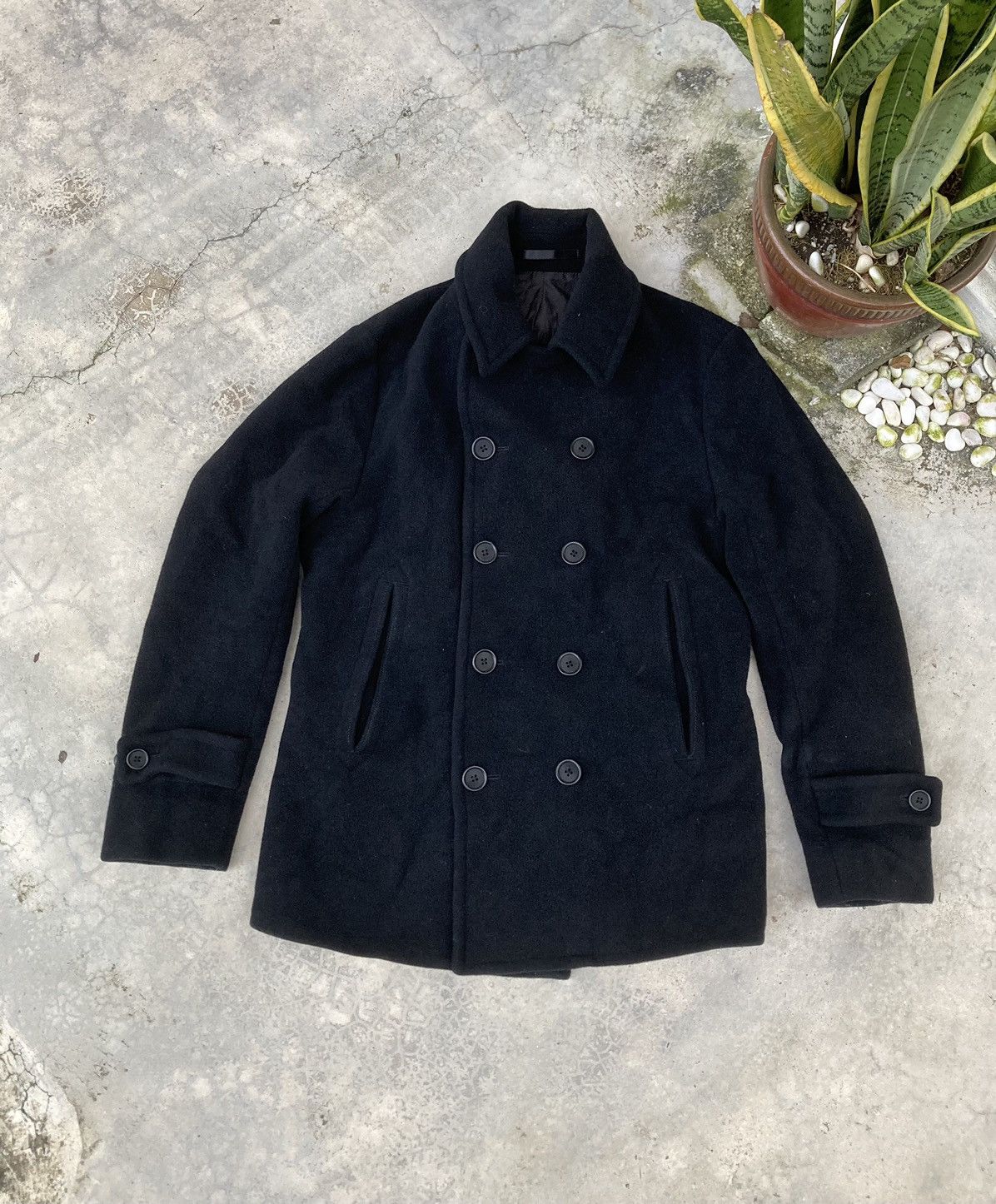 United Arrows Double Breast Wool Coat #67-1