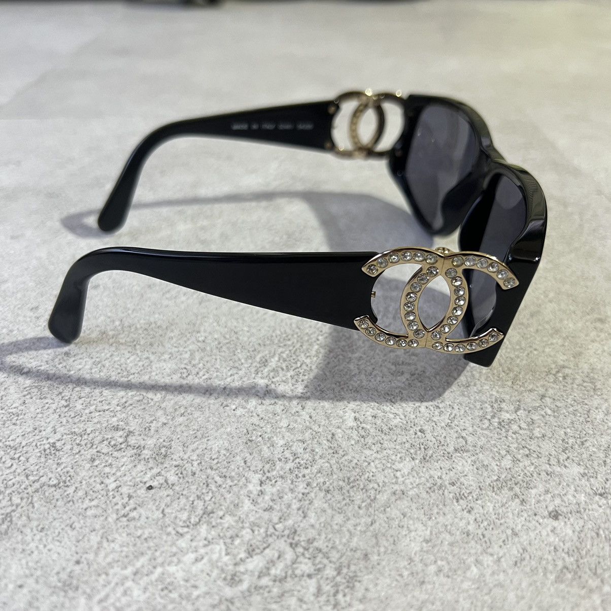 Chanel Chanel Swarovski Stone 02461 Sunglasses vintage Big 