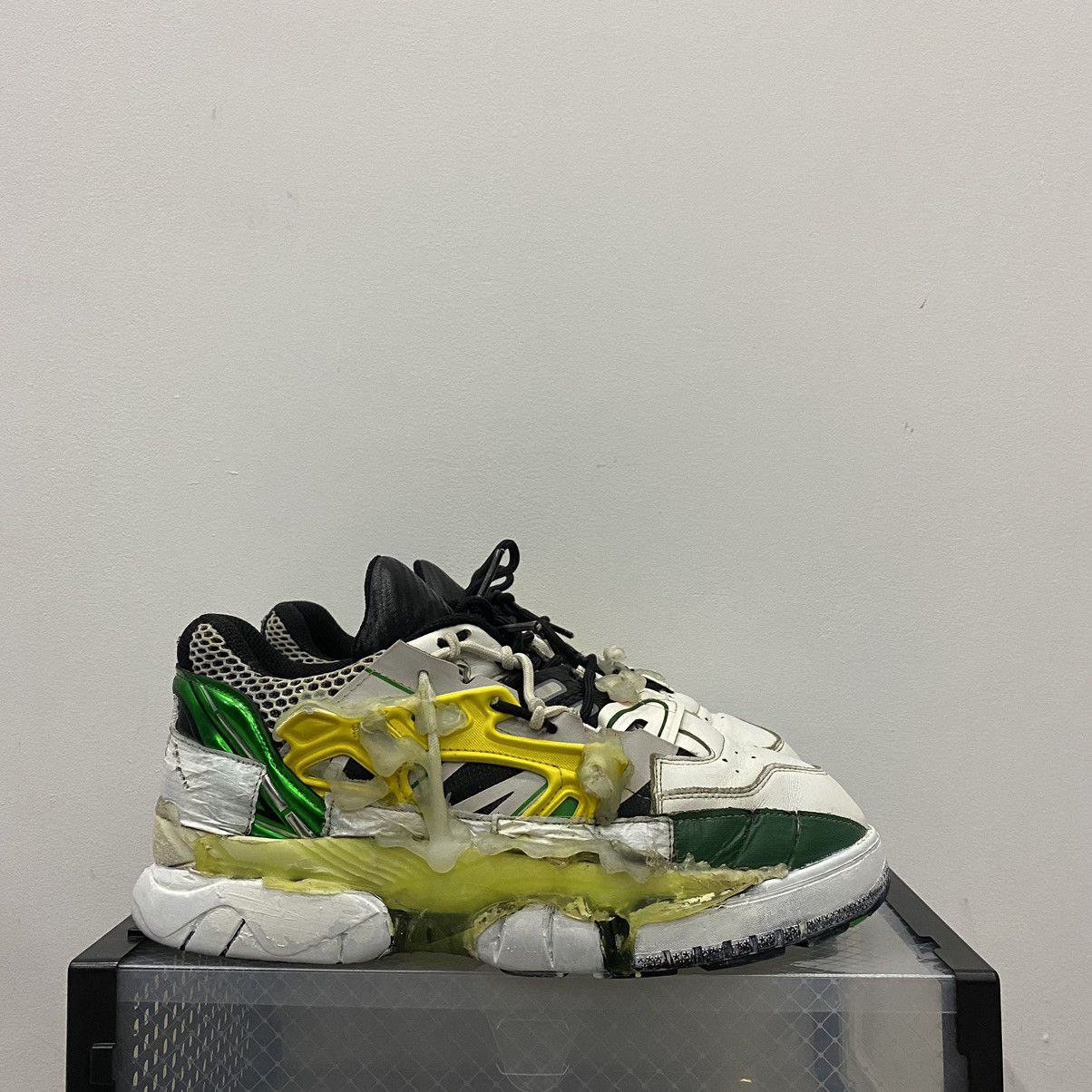 maison margiela fusion sneakers on feet