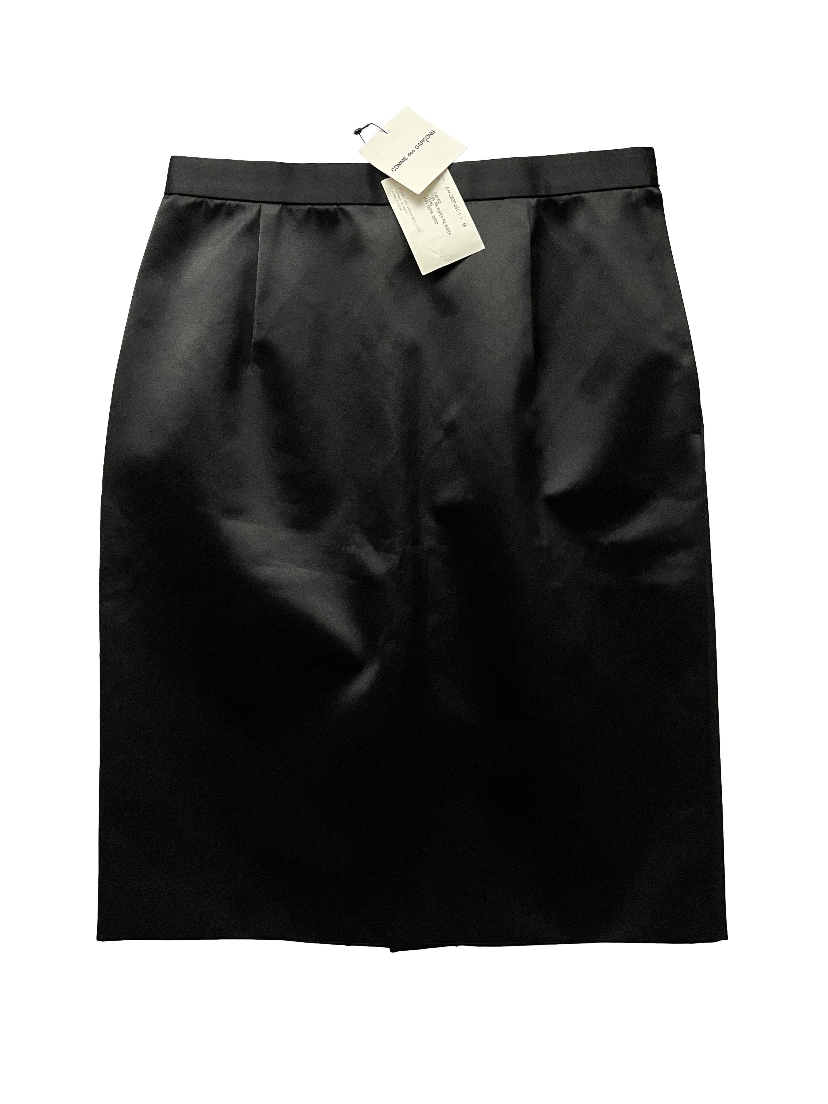 Comme des Garcons ⚡️QUICK SALE⚡️2004 Comme des Garcons Black Satin Skirt Size 27" / US 4 / IT 40 - 1 Thumbnail