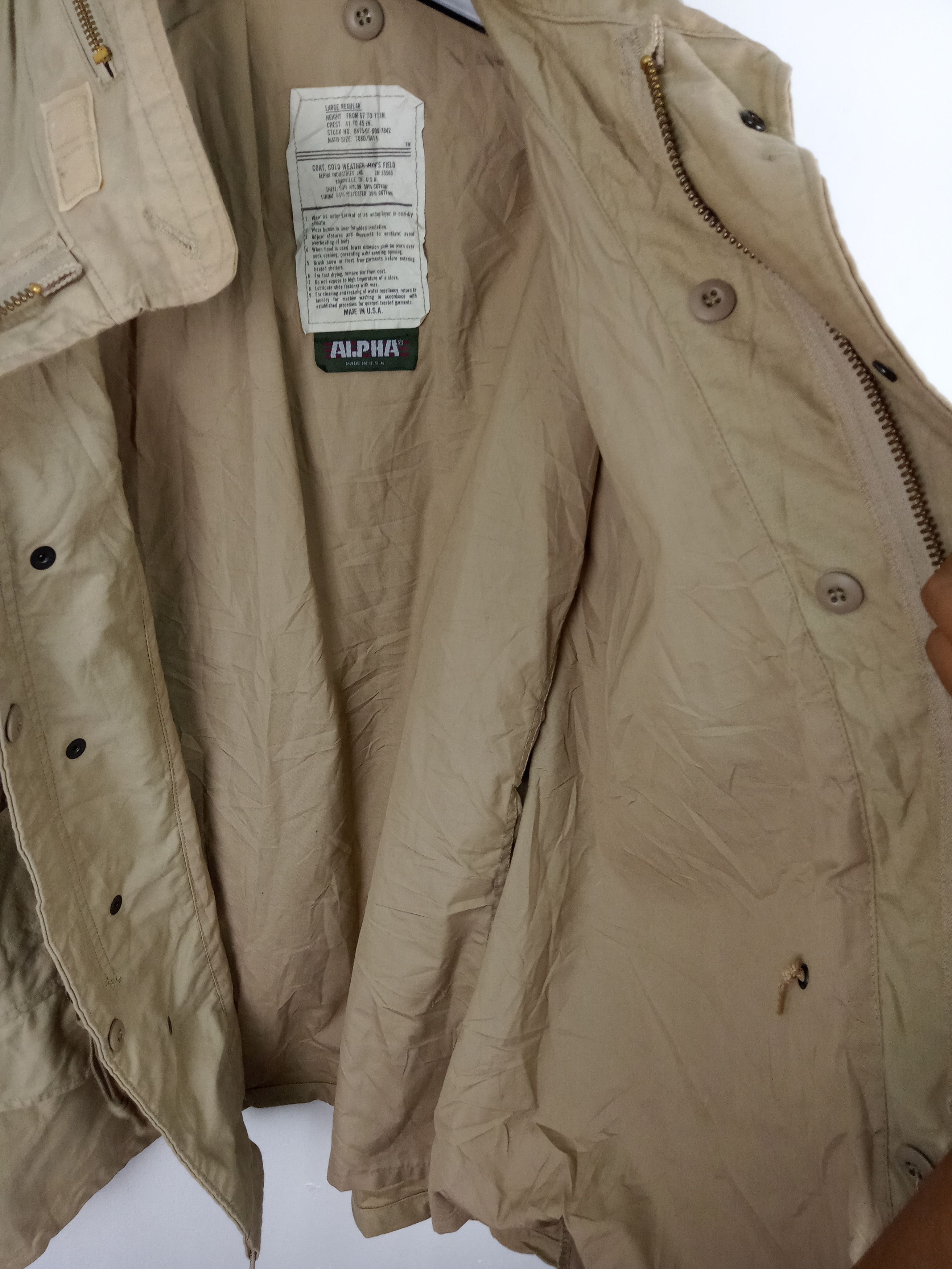 Alpha Industries × Vintage Vintage Alpha Industries Military Style Parka Jacket Size US L / EU 52-54 / 3 - 8 Thumbnail