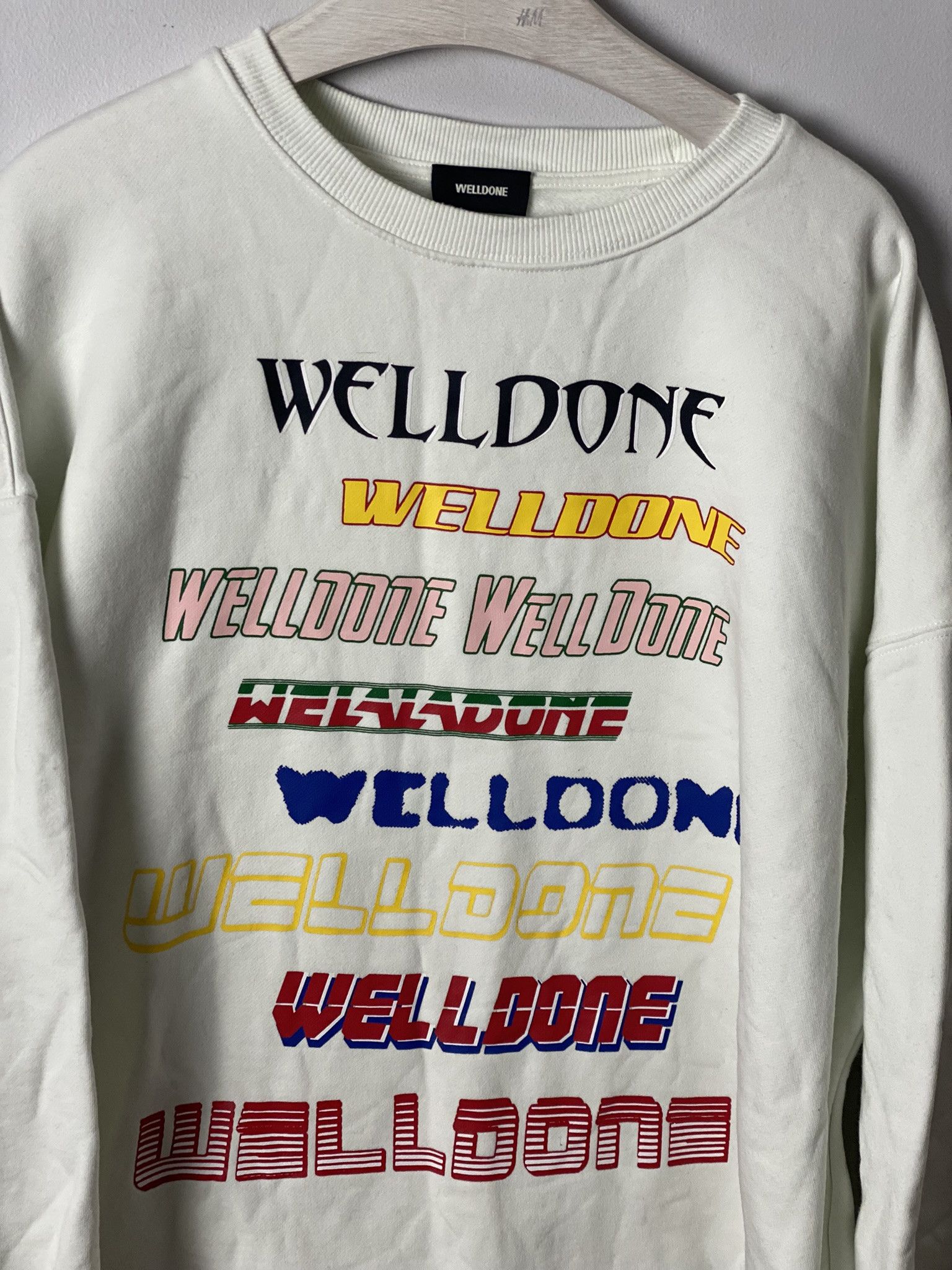 Japanese Brand WE11DONE sweatshirt crewneck big logo Size US M / EU 48-50 / 2 - 2 Thumbnail