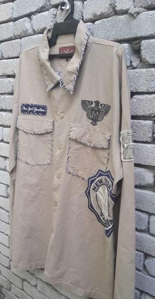 New York Yankees New York Yankees Red X Jacket Khaki Pikwakwad Embroidered Size US XXL / EU 58 / 5 - 4 Thumbnail