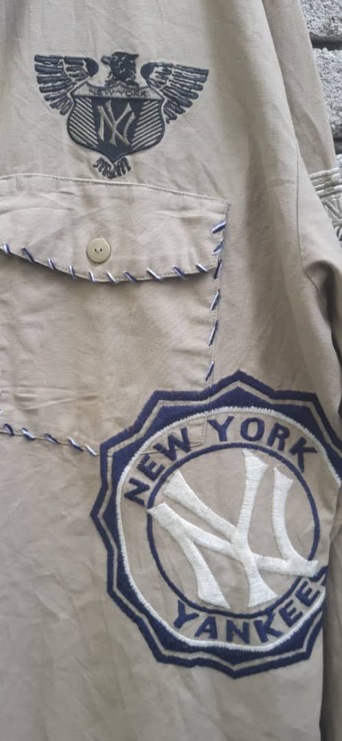 New York Yankees New York Yankees Red X Jacket Khaki Pikwakwad Embroidered Size US XXL / EU 58 / 5 - 8 Thumbnail
