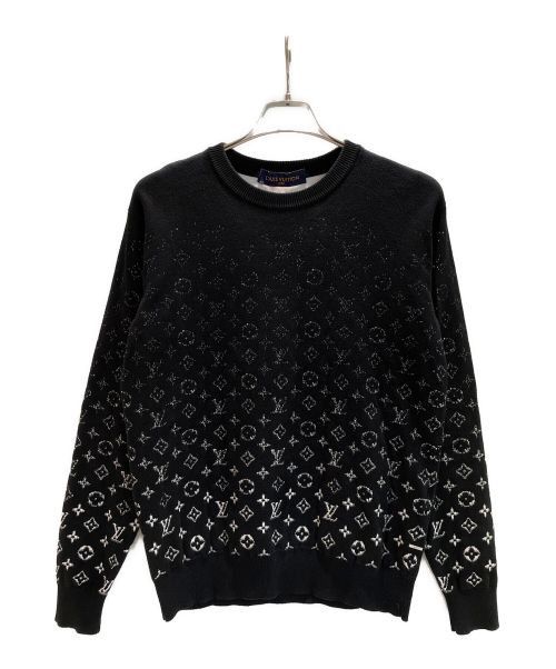 LOUIS VUITTON gradation monogram whole pattern knit black