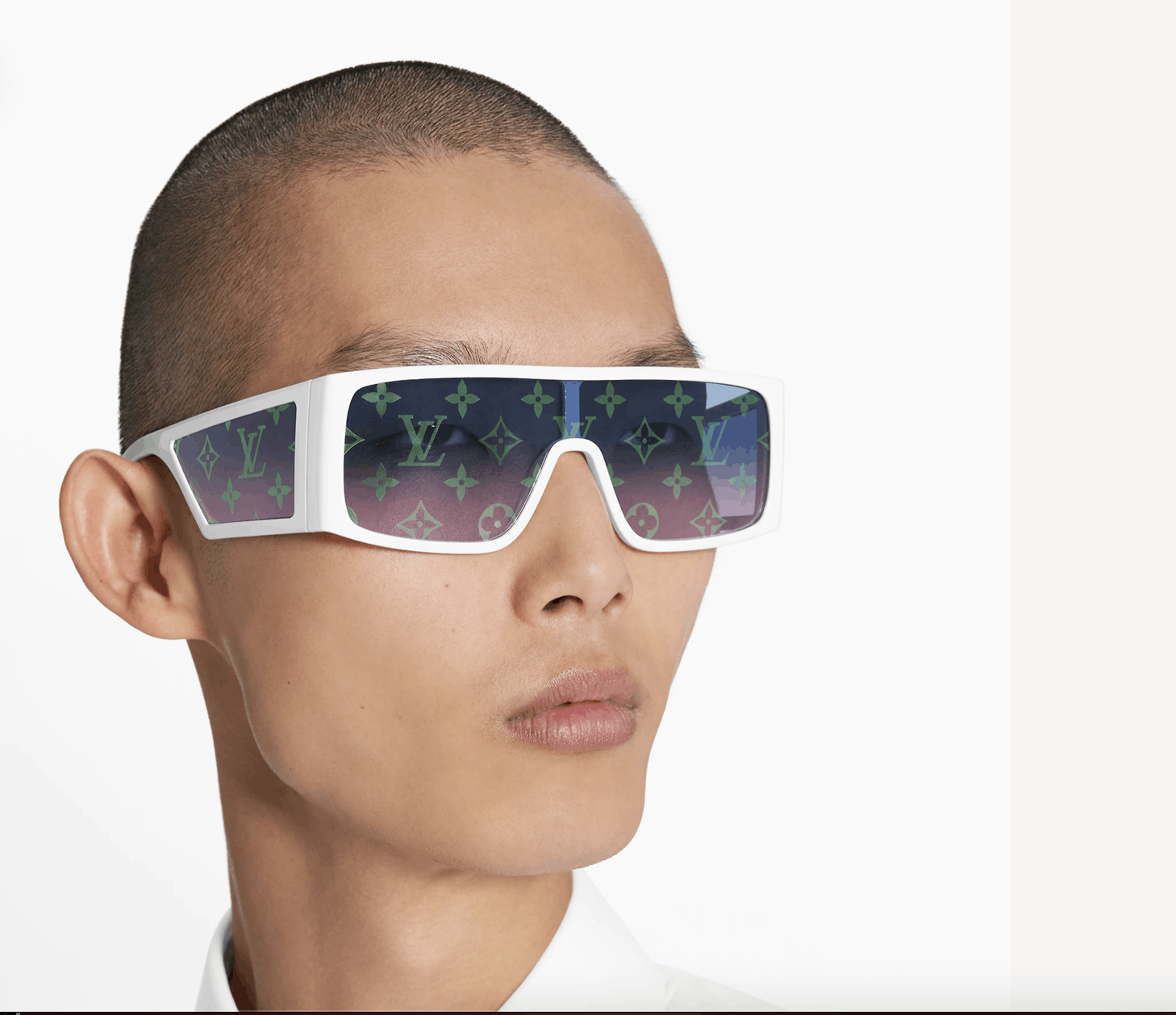 Louis Vuitton 2021 Monogram Sideway Sunglasses - White Sunglasses