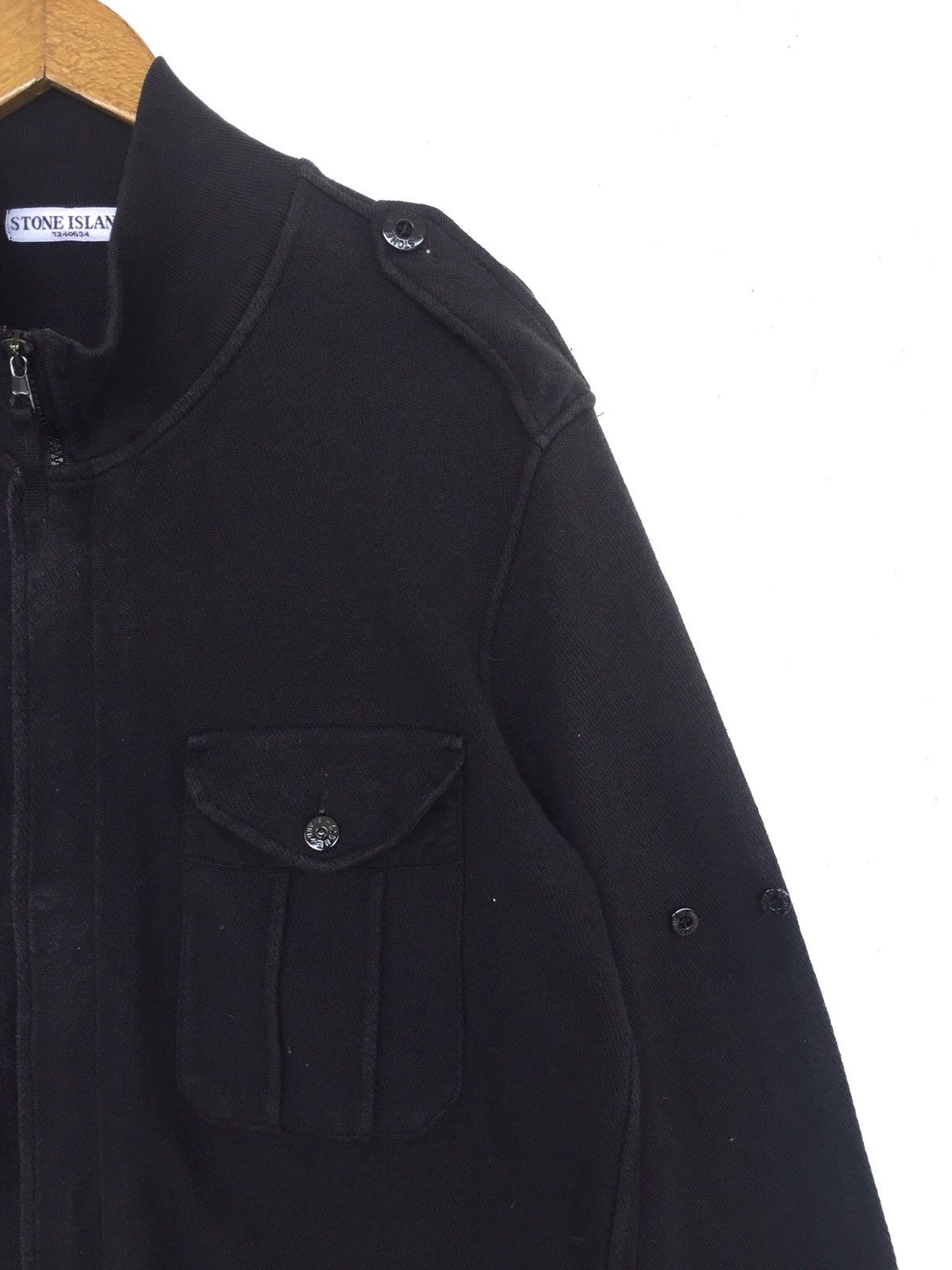 Massimo Osti ARCHIVE🔥SS08 Stone Island Black Minimal Officer Jacket Size US L / EU 52-54 / 3 - 4 Thumbnail