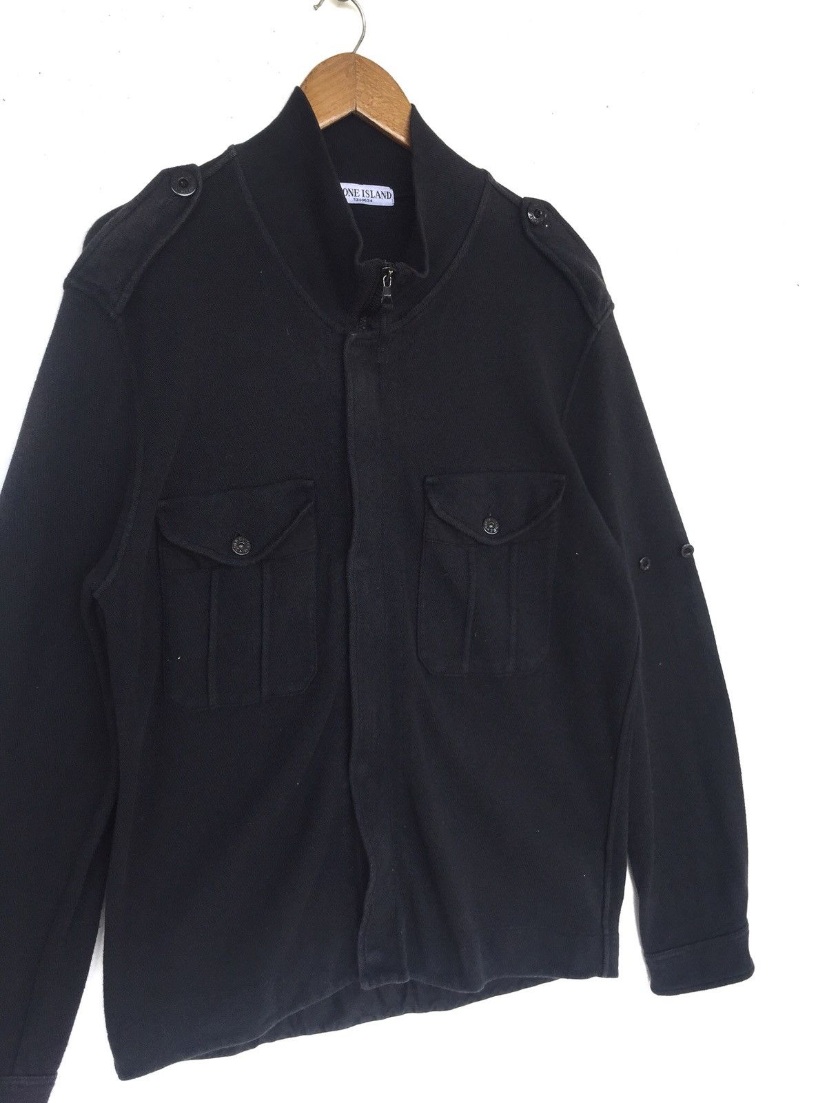 Massimo Osti ARCHIVE🔥SS08 Stone Island Black Minimal Officer Jacket Size US L / EU 52-54 / 3 - 2 Thumbnail