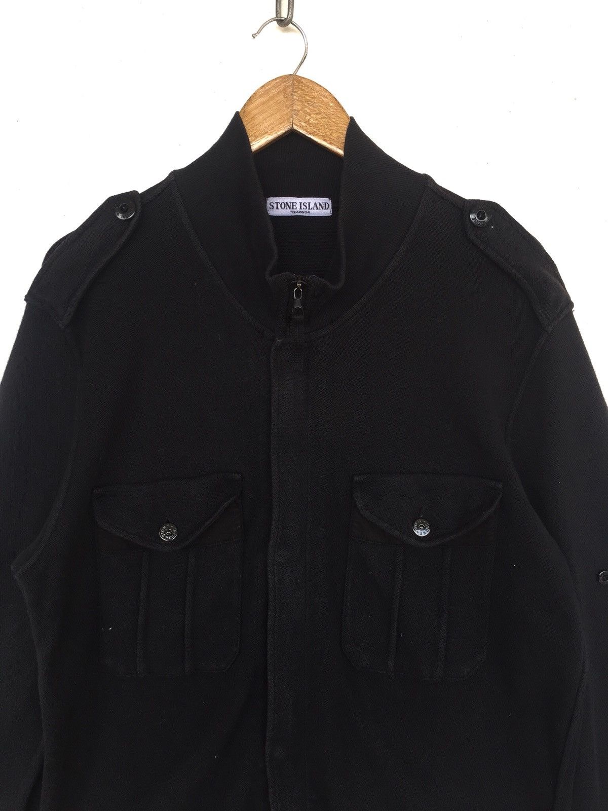 Massimo Osti ARCHIVE🔥SS08 Stone Island Black Minimal Officer Jacket Size US L / EU 52-54 / 3 - 1 Thumbnail