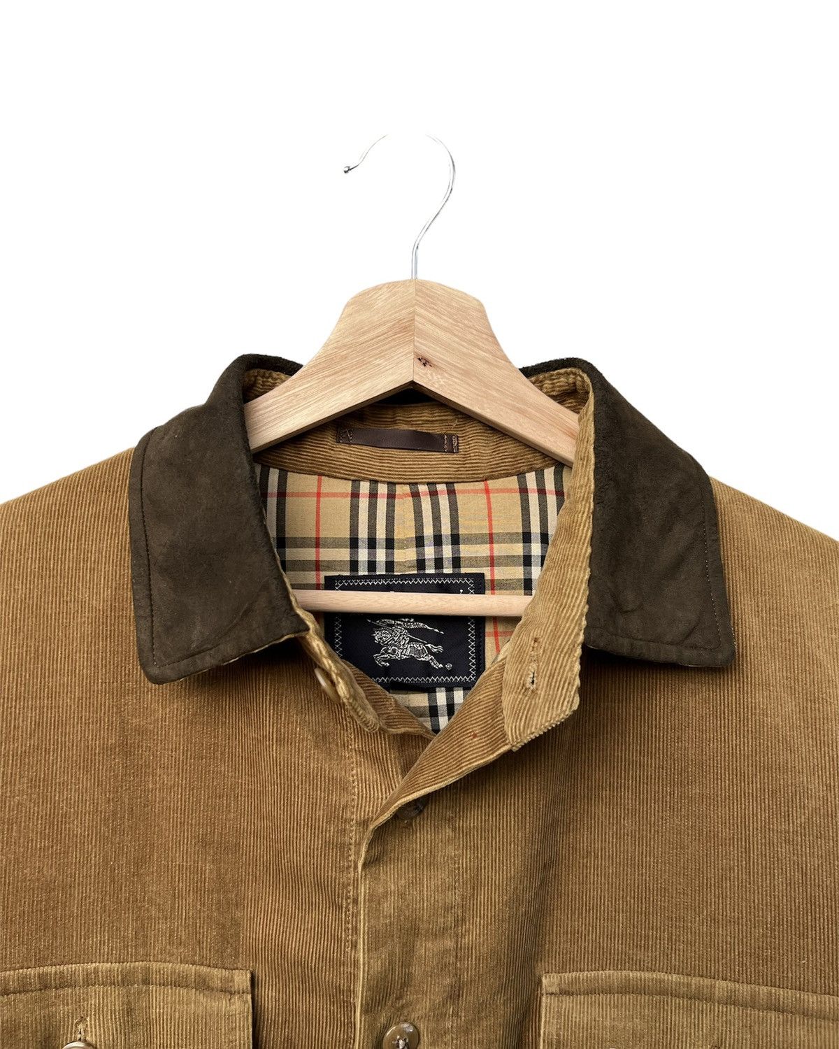 Burberry Men Blazer Jacket Burberrys Corduroy Nova Check Double Elbow Size US M / EU 48-50 / 2 - 6 Thumbnail