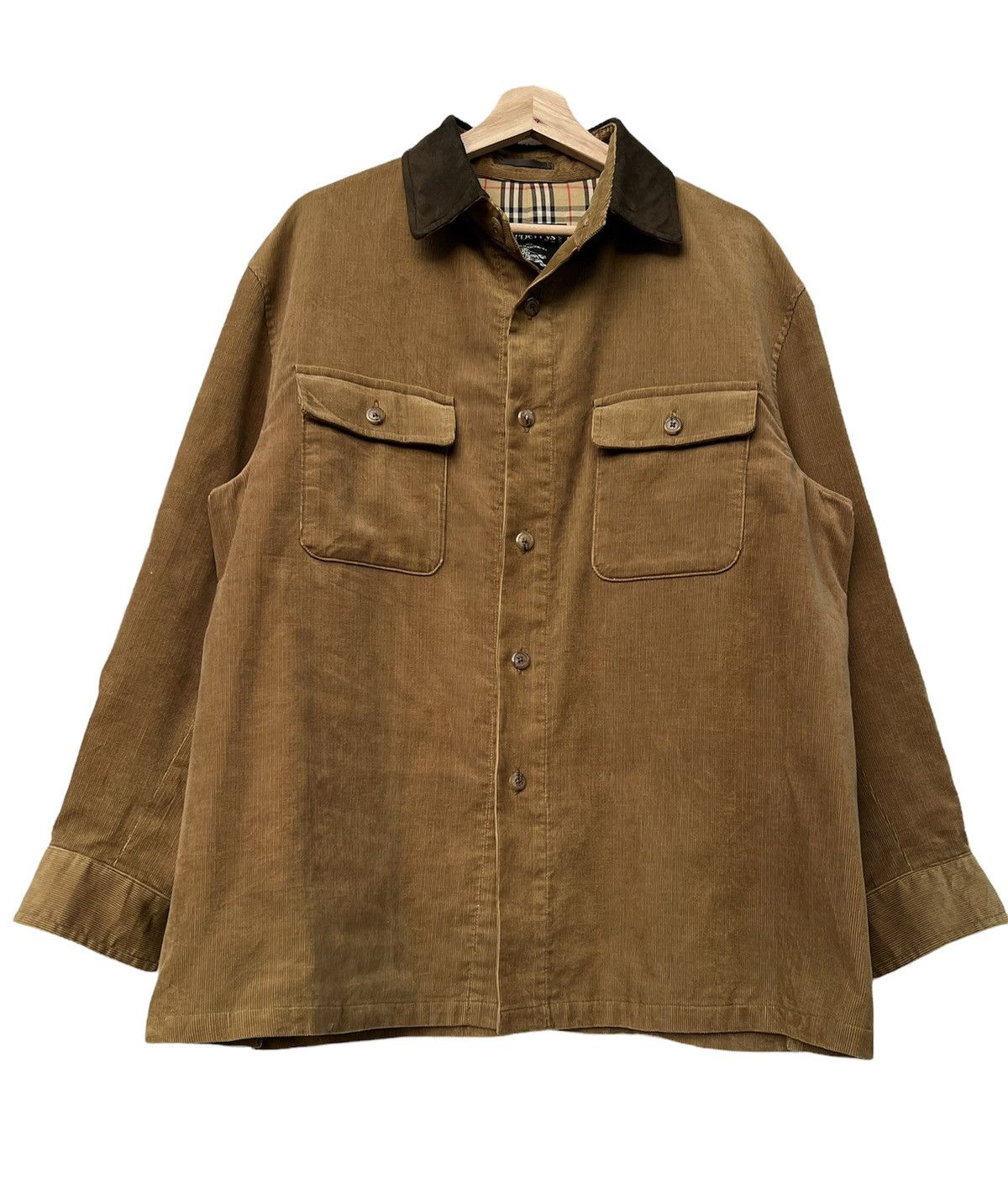 Burberry Men Blazer Jacket Burberrys Corduroy Nova Check Double Elbow Size US M / EU 48-50 / 2 - 1 Thumbnail