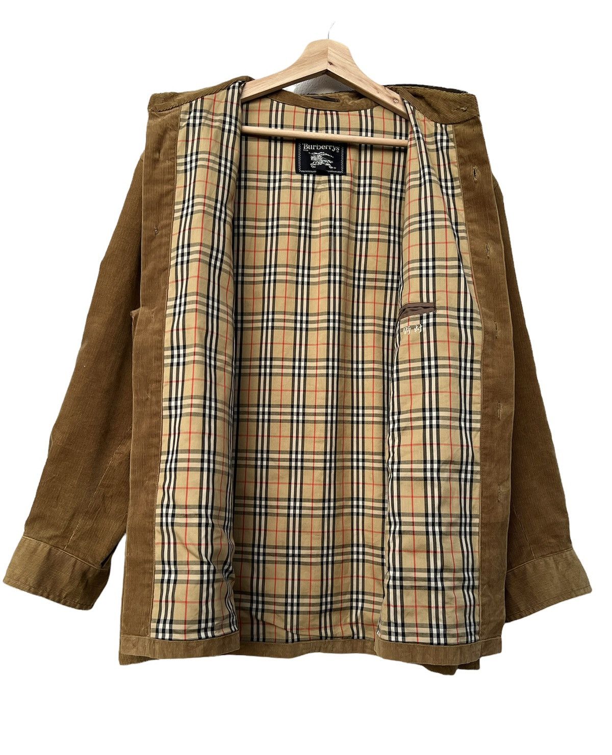 Burberry Men Blazer Jacket Burberrys Corduroy Nova Check Double Elbow Size US M / EU 48-50 / 2 - 8 Thumbnail