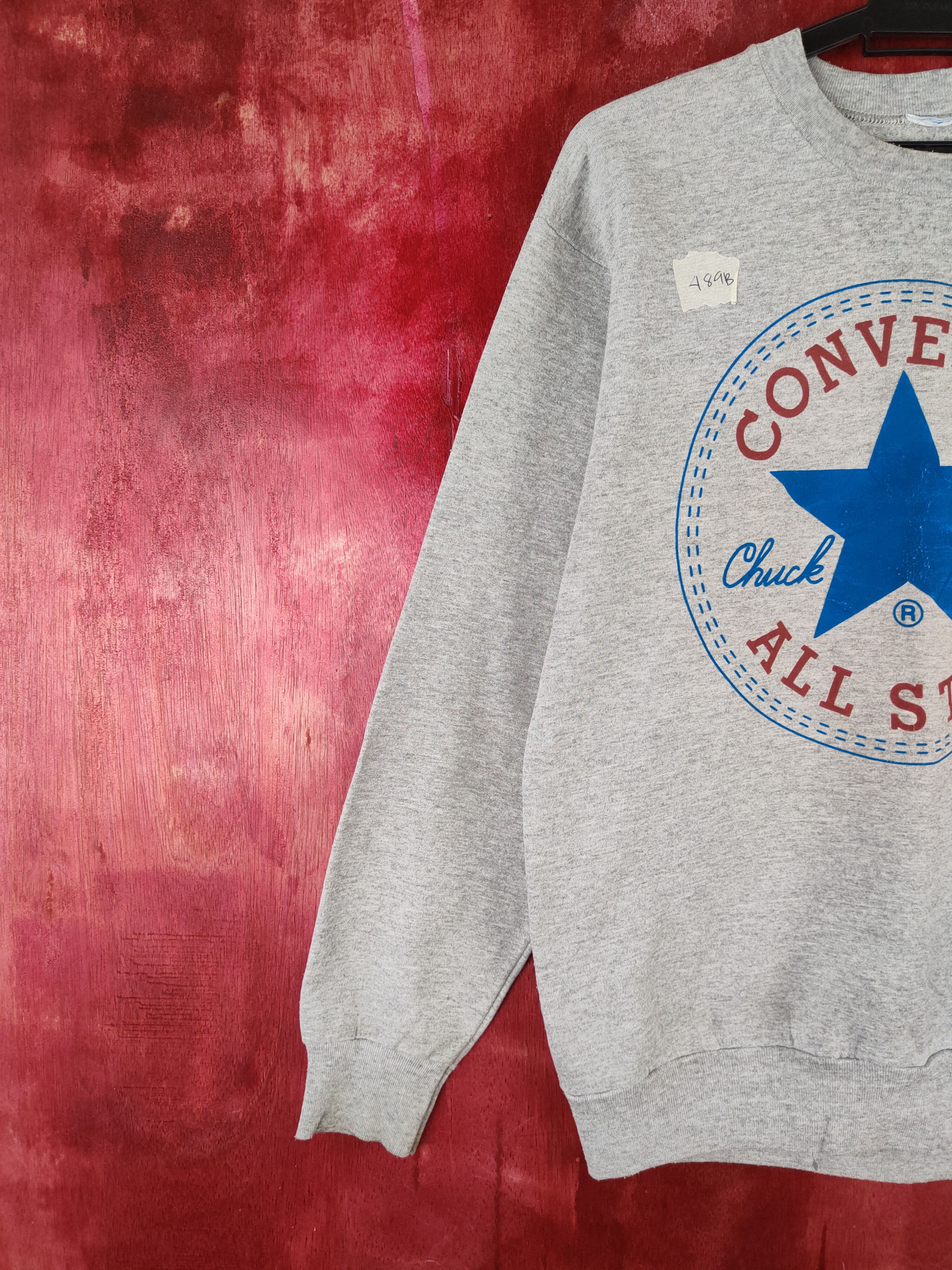 Converse Converse big logo vintage Gray Sweatshirt #489B Size US M / EU 48-50 / 2 - 3 Thumbnail
