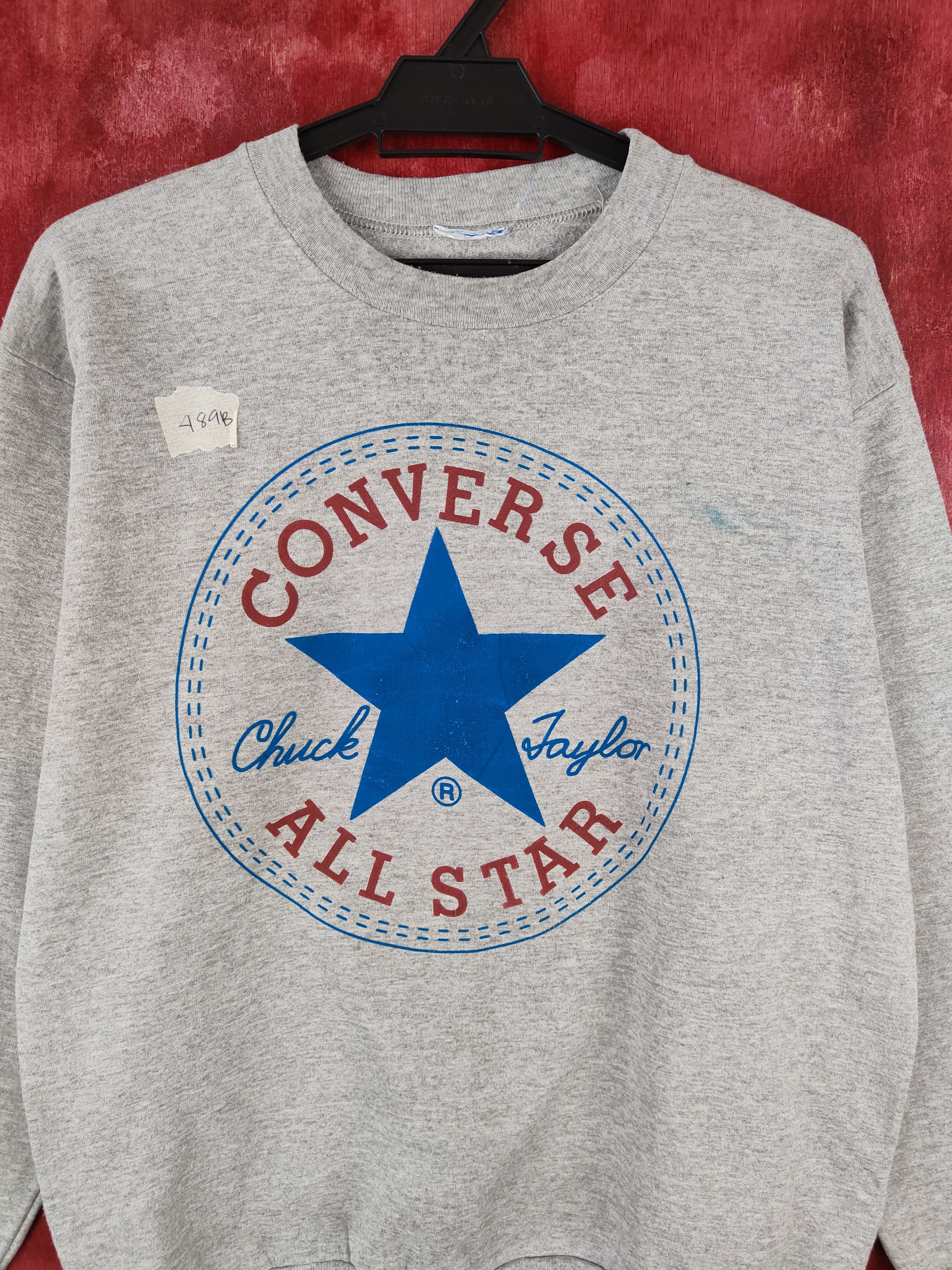 Converse Converse big logo vintage Gray Sweatshirt #489B Size US M / EU 48-50 / 2 - 2 Thumbnail