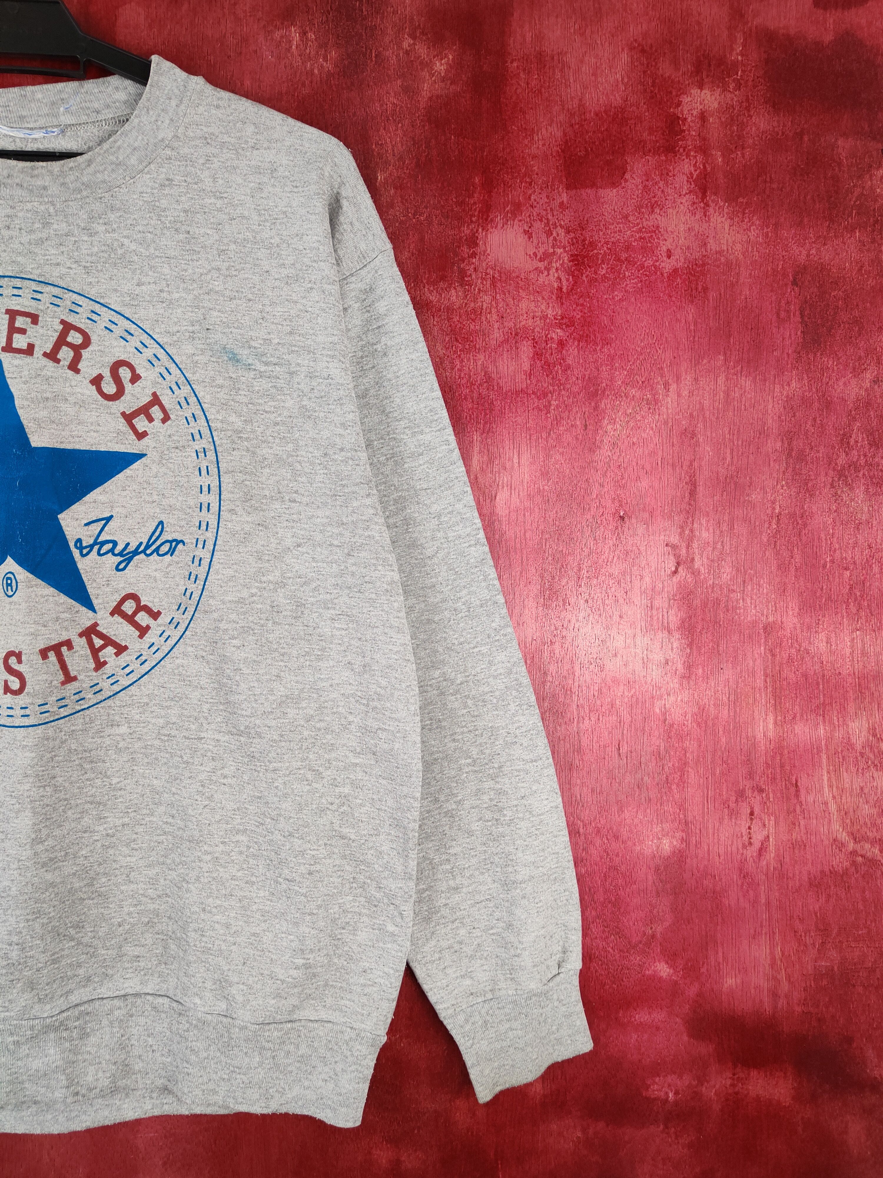 Converse Converse big logo vintage Gray Sweatshirt #489B Size US M / EU 48-50 / 2 - 5 Thumbnail