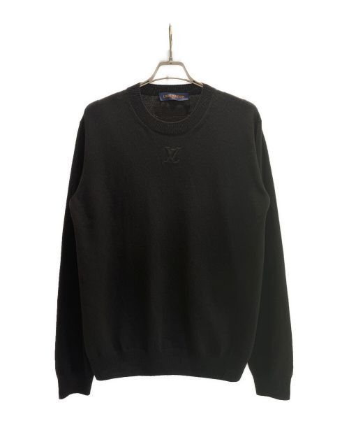 LOUIS VUITTON LVSE LV embossed crew neck cashmere knit black