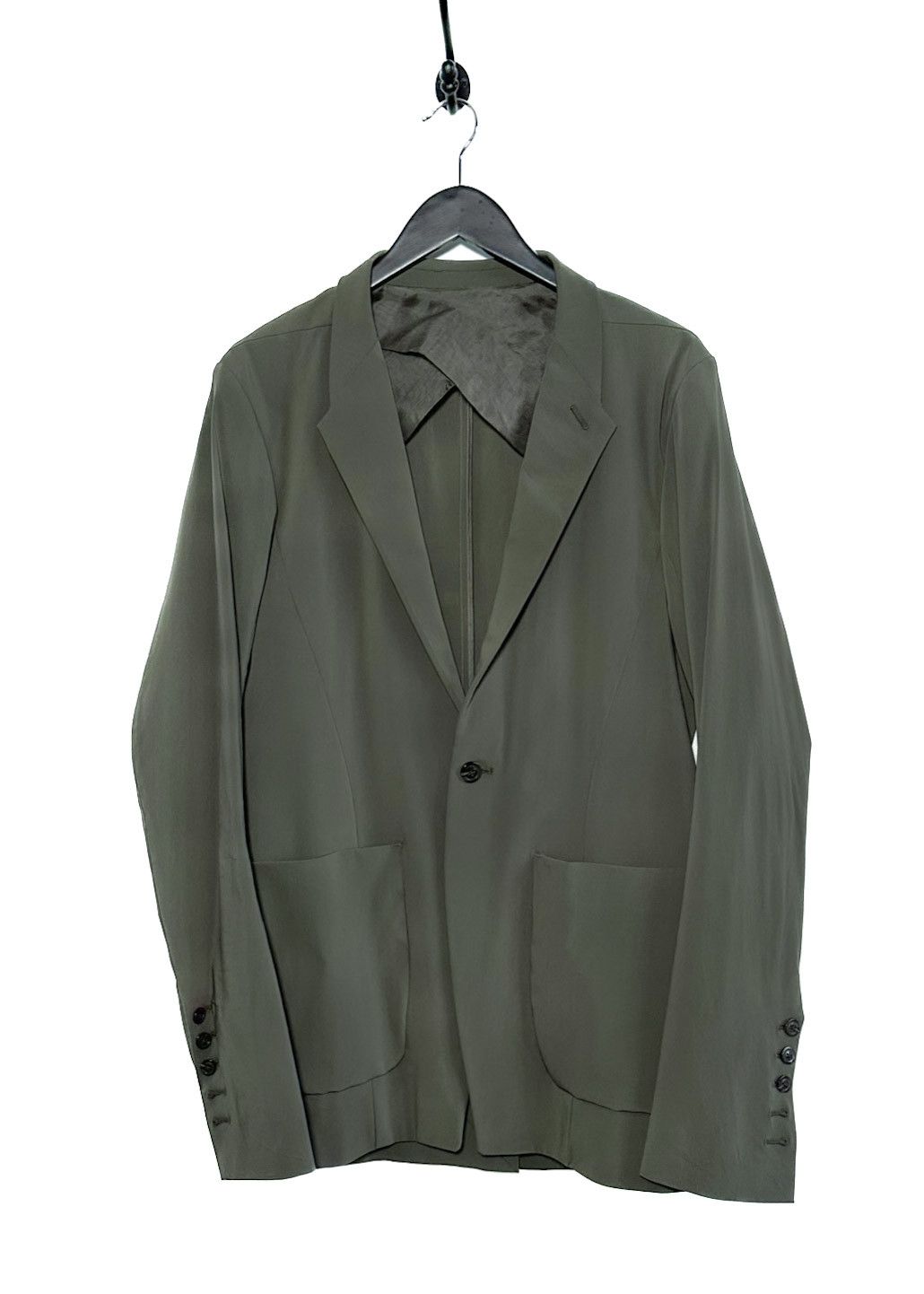 Rick Owens Rick Owens SS18 Dirt Khaki Wool Blend Light Blazer Size 40R - 1 Thumbnail