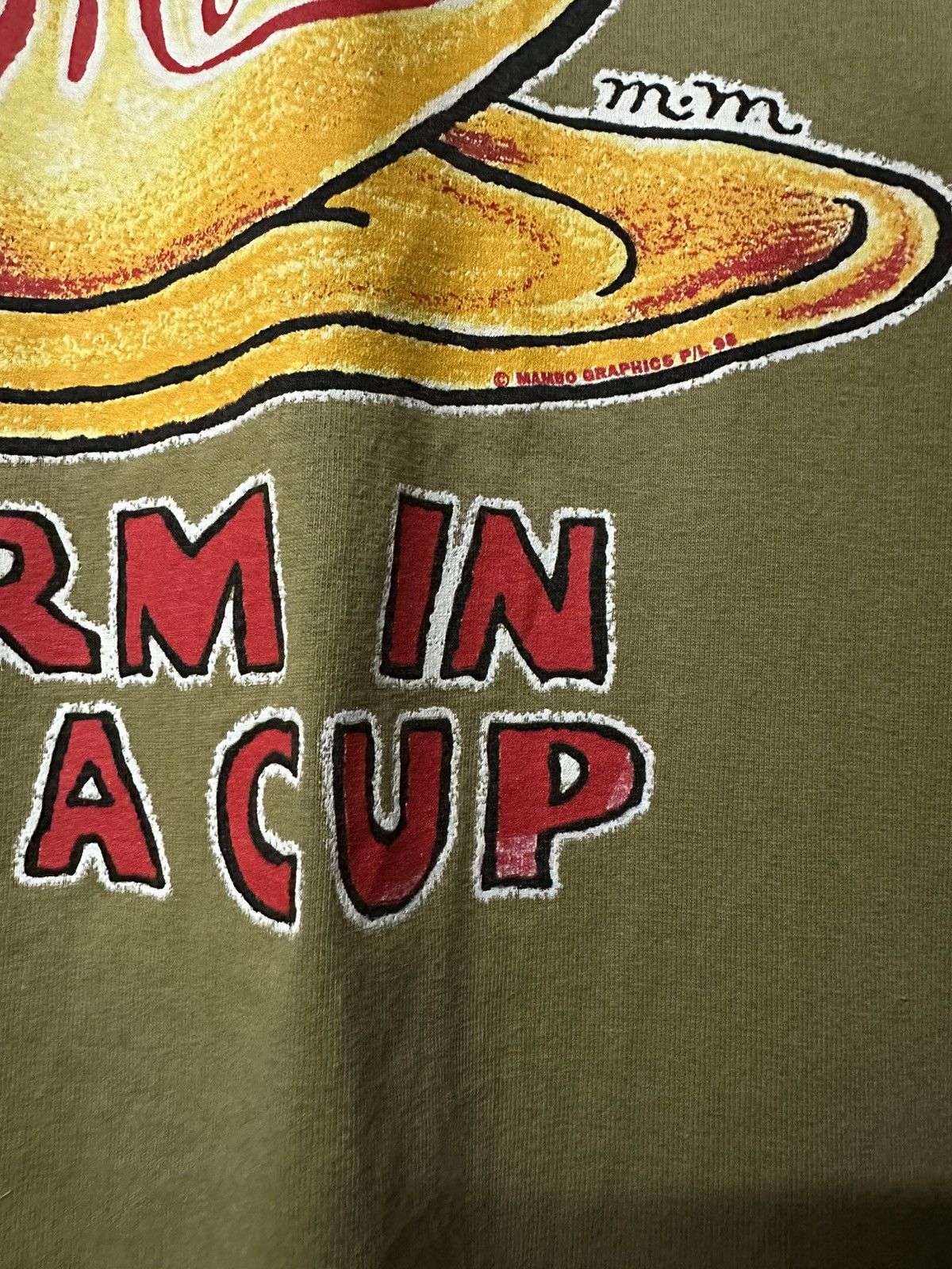 Mambo × Vintage Vintage 90s Mambo Storm In A Tea Cup Tee Size US XL / EU 56 / 4 - 4 Thumbnail