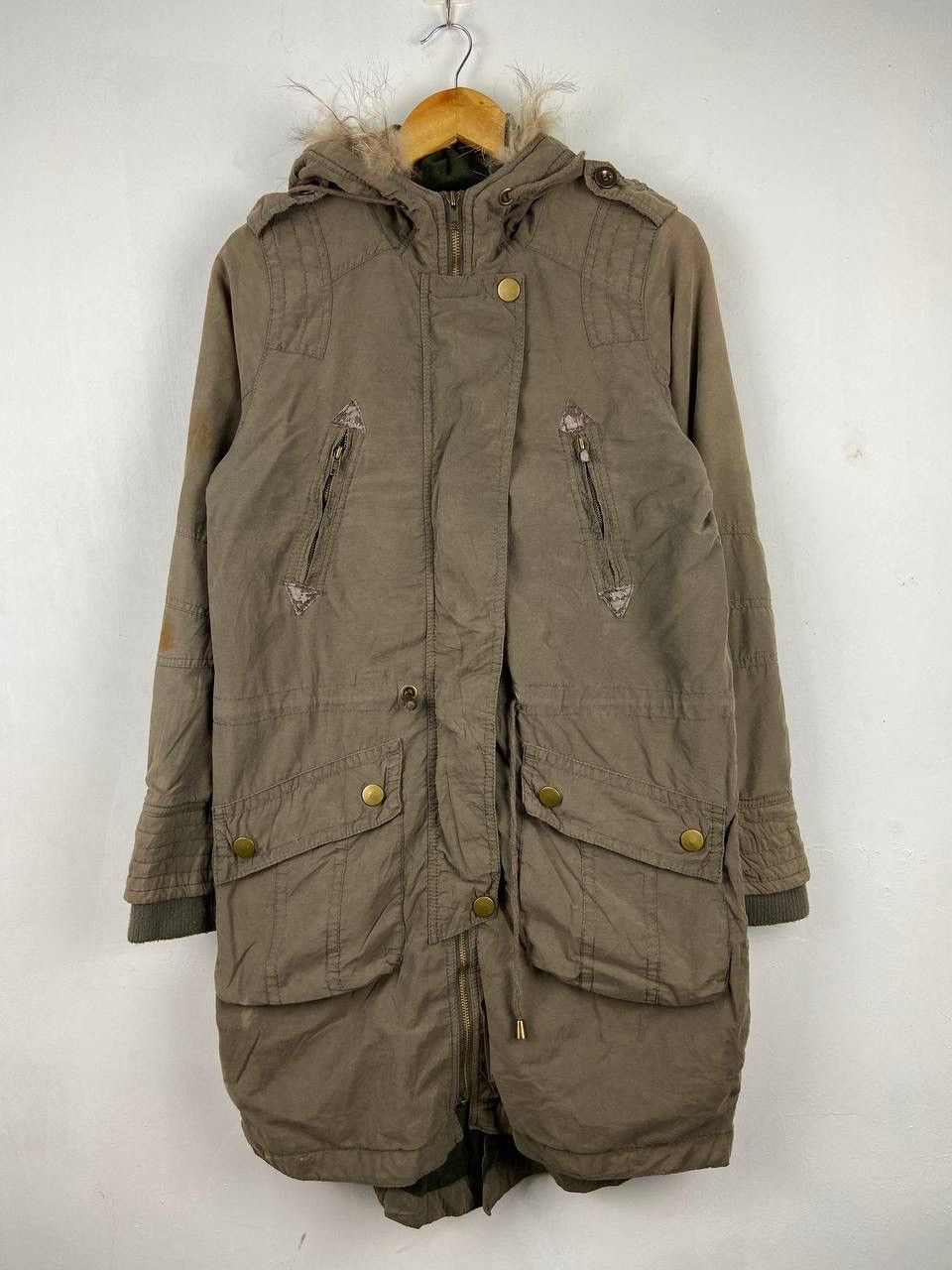 If Six Was Nine Type Air Force HBT Parka Jacket Fur Hoodie Army Military Size US M / EU 48-50 / 2 - 2 Thumbnail