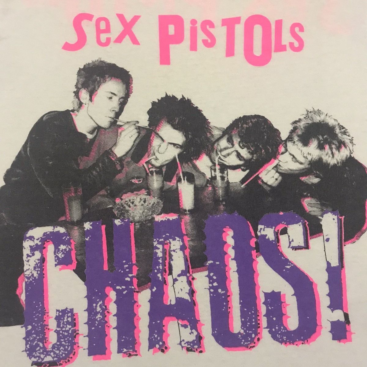Band Tees Vintage 80s Sex Pistols Chaos! Punk Rock T Shirt Size US M / EU 48-50 / 2 - 4 Thumbnail