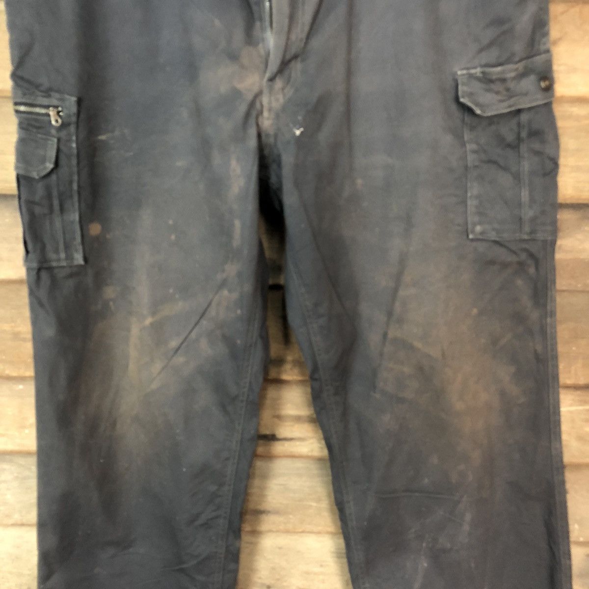 Vintage Japanese Brand Dark Blue Faded utility Cargo Pants #7118 Size US 40 / EU 56 - 8 Thumbnail