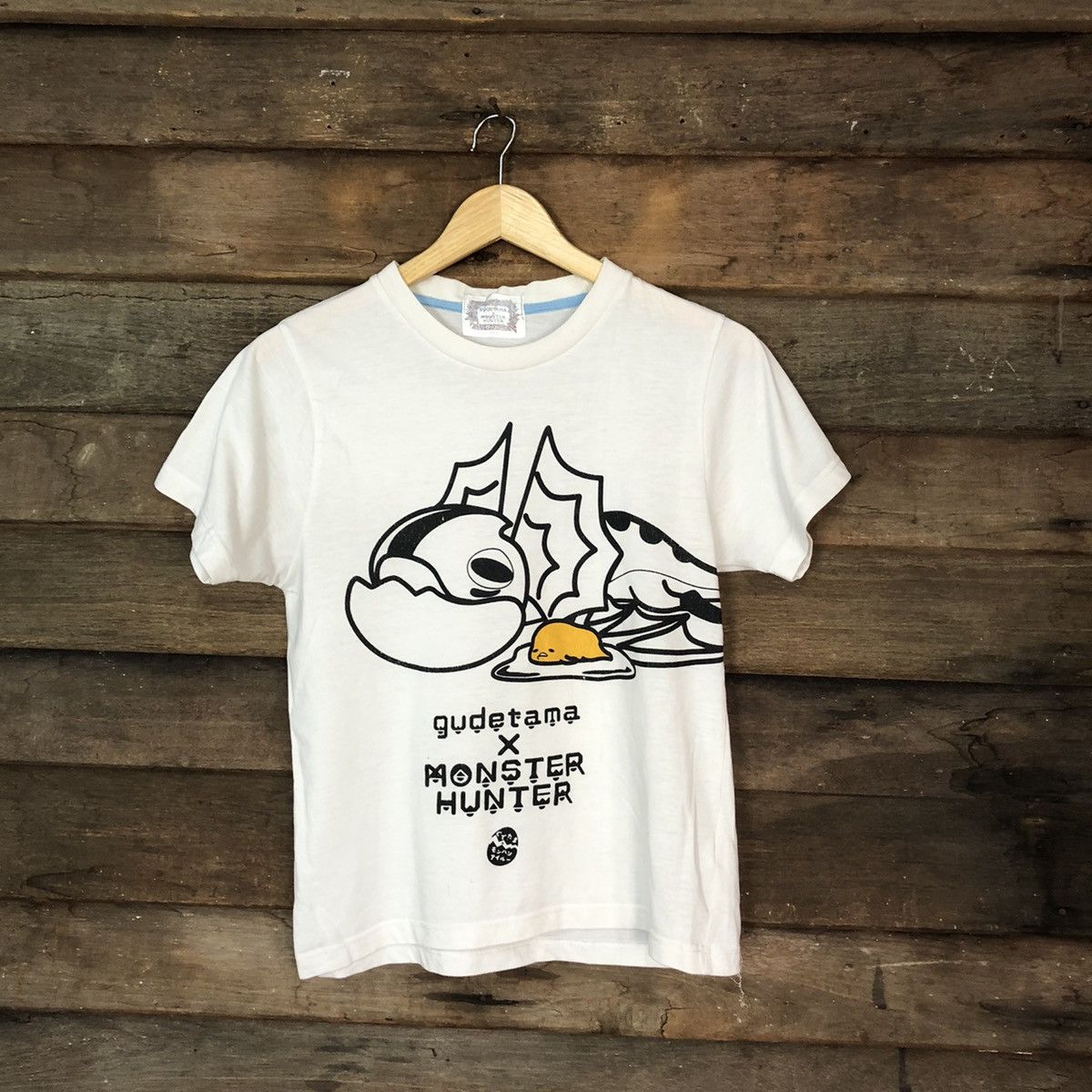 Anime × Japanese Brand Gudetama X Monster Hunter japan anima White Tshirt #7112 Size S / US 4 / IT 40 - 1 Thumbnail
