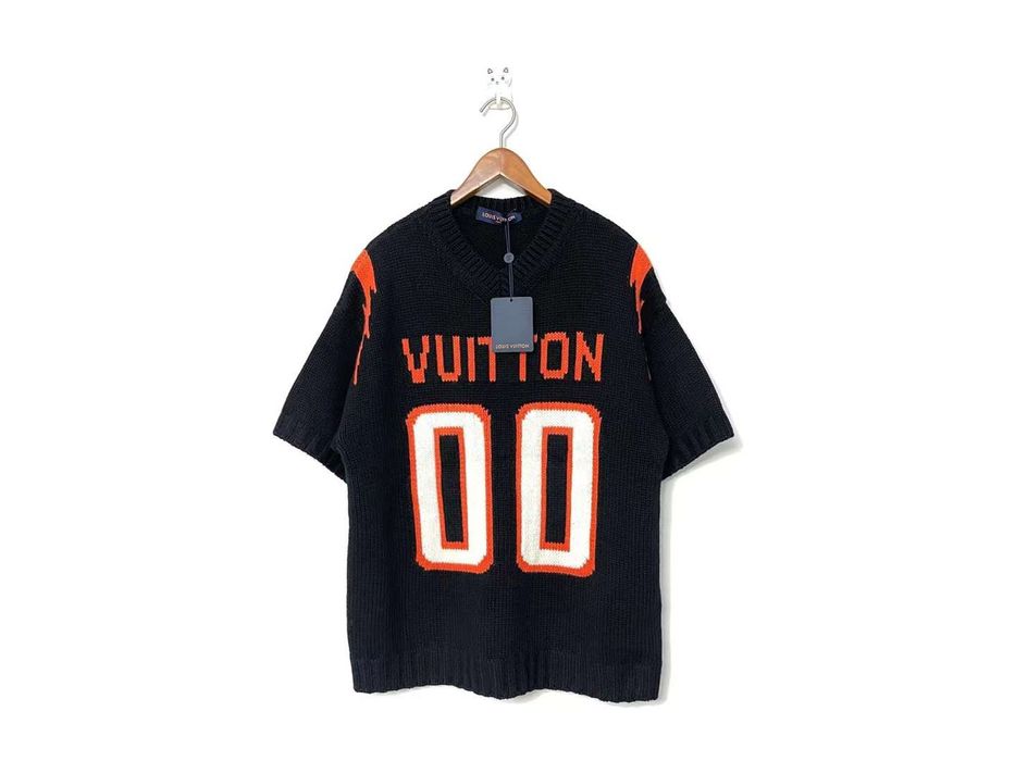 Louis Vuitton Runway chunky intarsia football t shirt