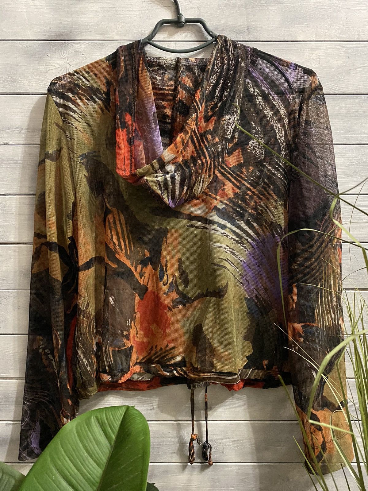 Vintage Thin zip hoodie, small mesh in style Avant Garde Opti Size XL / US 12-14 / IT 48-50 - 2 Thumbnail