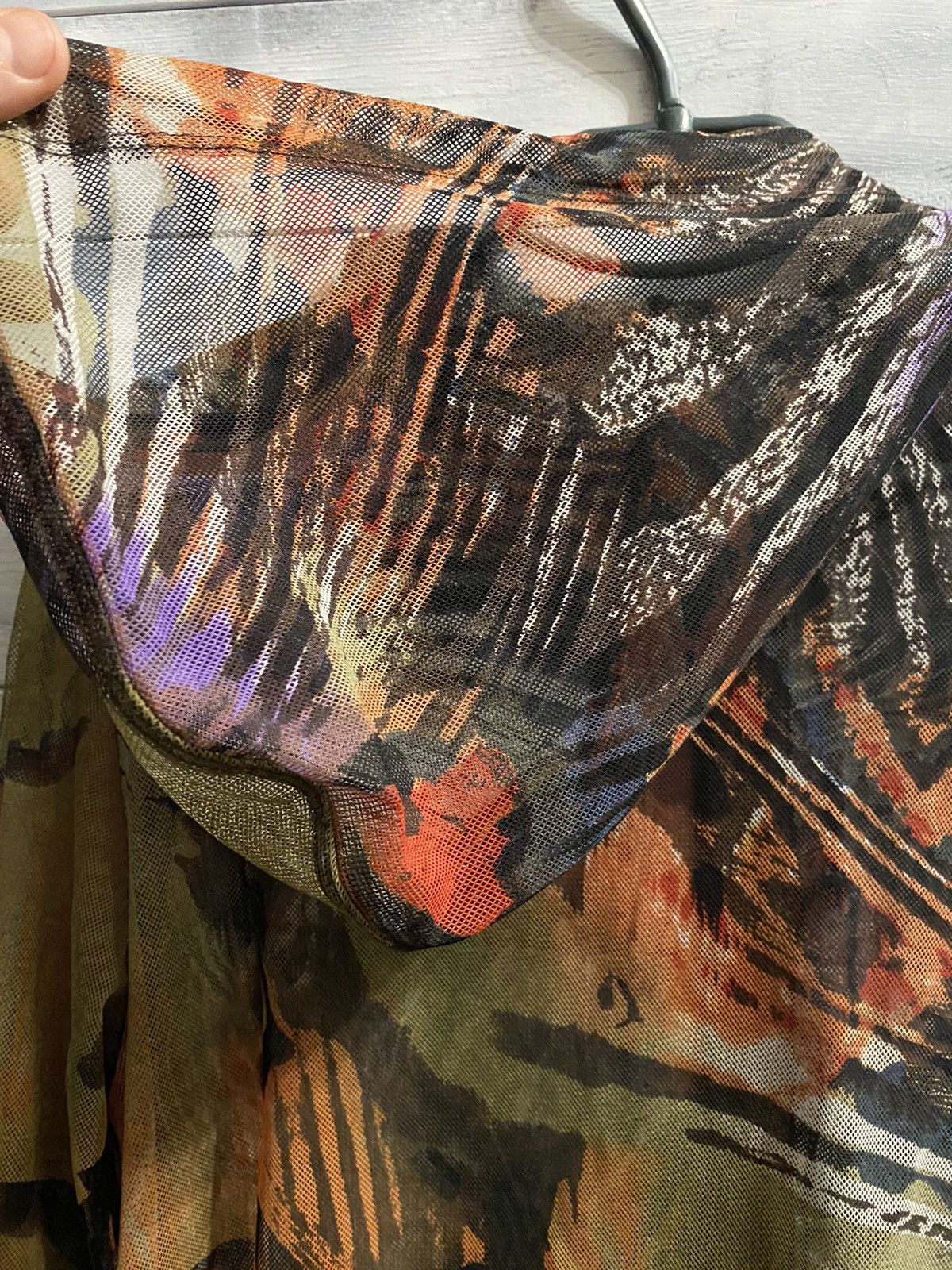 Vintage Thin zip hoodie, small mesh in style Avant Garde Opti Size XL / US 12-14 / IT 48-50 - 6 Thumbnail