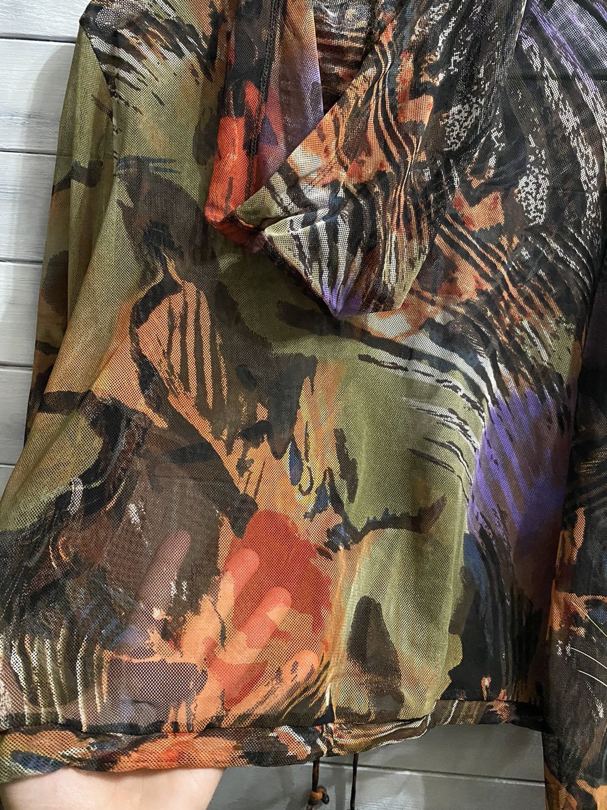 Vintage Thin zip hoodie, small mesh in style Avant Garde Opti Size XL / US 12-14 / IT 48-50 - 7 Thumbnail