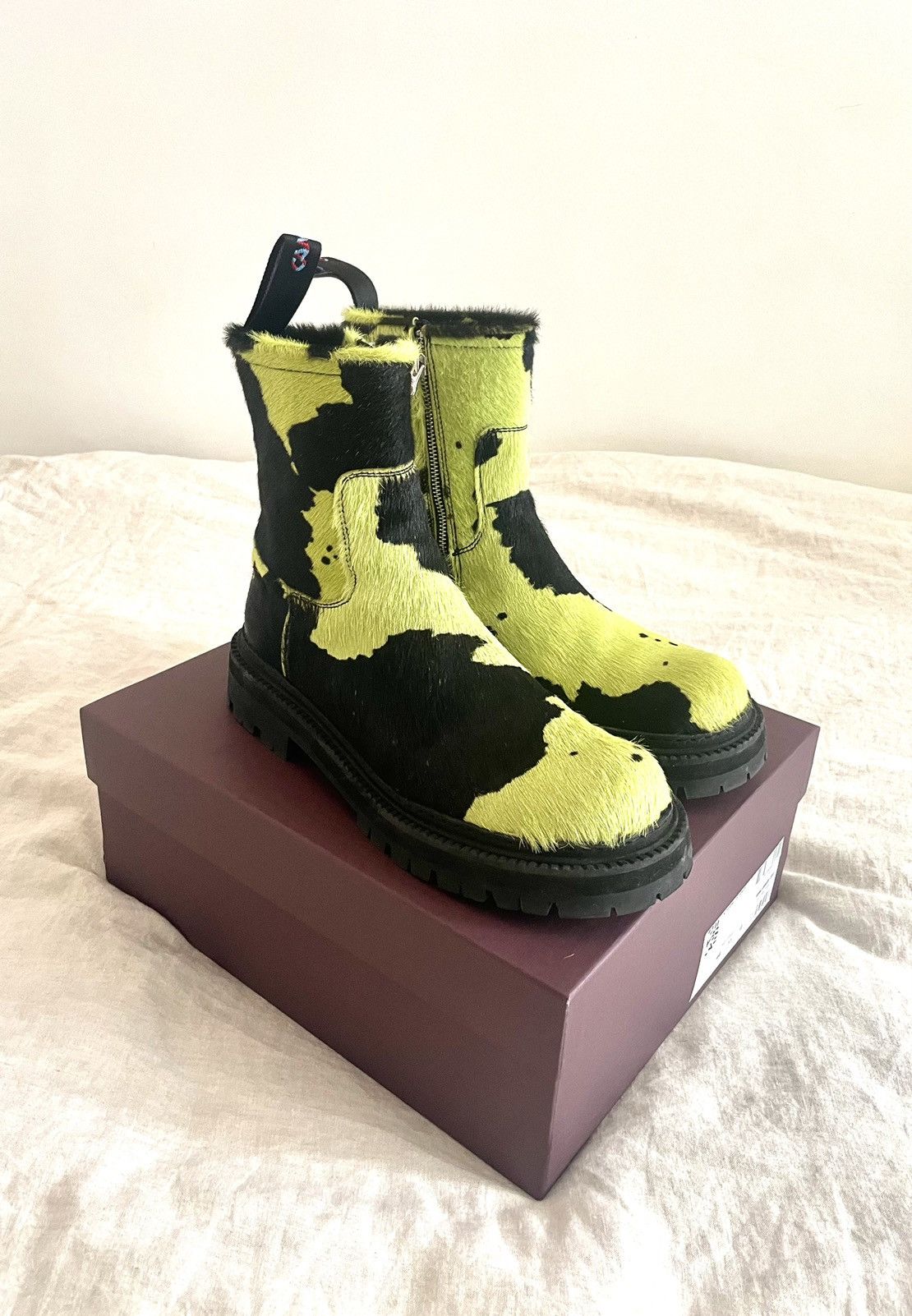 Camper “CrazyCow” Green and Black Eki Zip Up Boots | Grailed