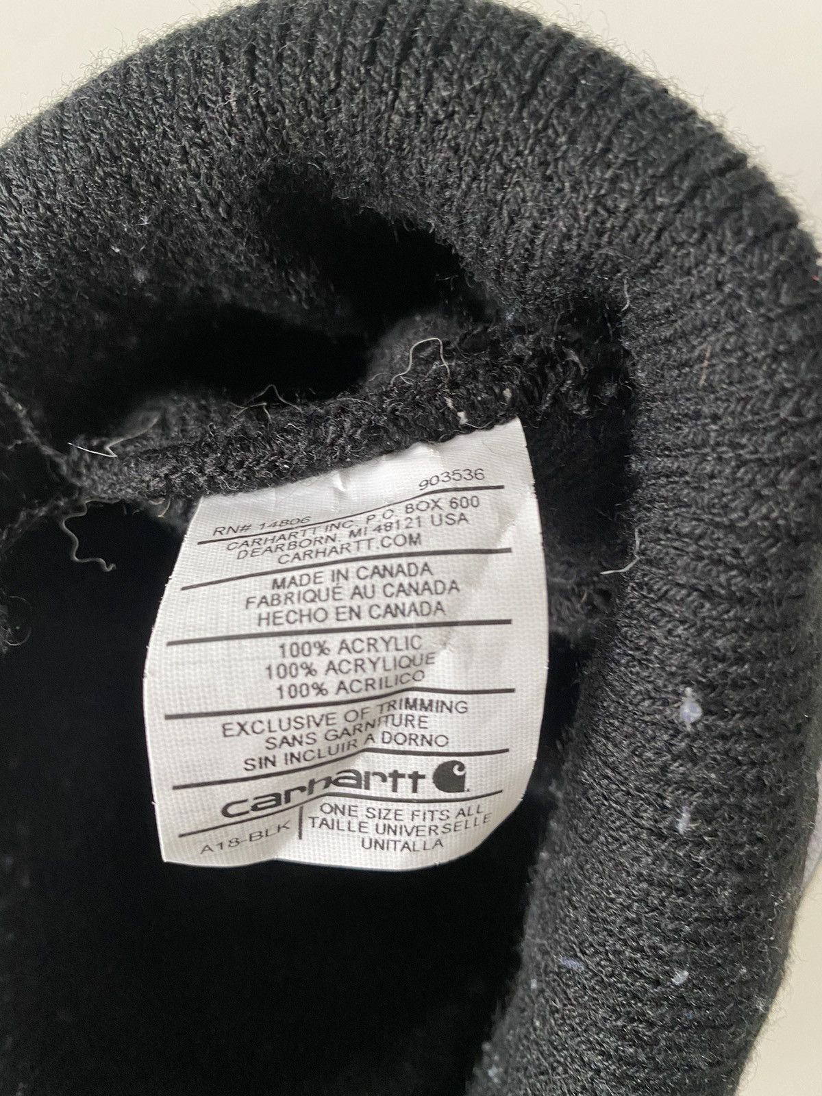 Carhartt Black Carhartt Beanie Size ONE SIZE - 3 Thumbnail
