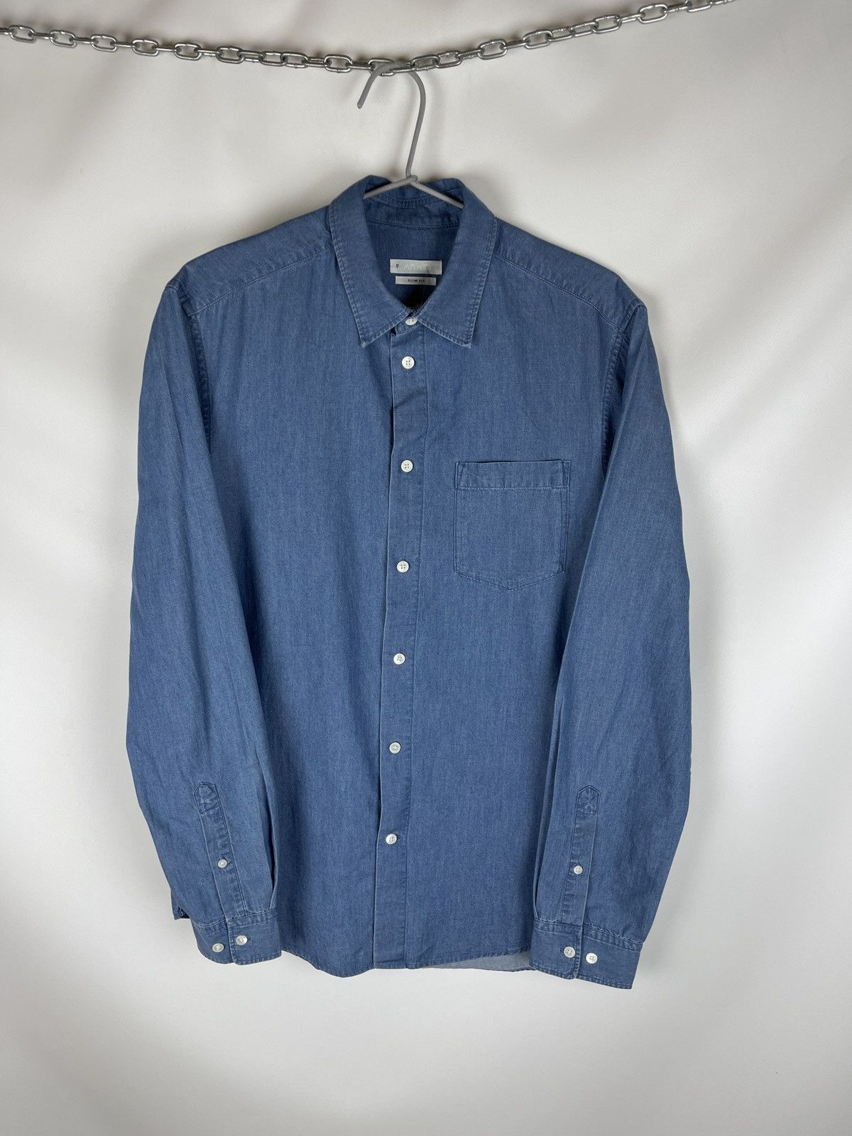 Arket Arket blue denim slim fit long sleeve button shirt Size US M / EU 48-50 / 2 - 1 Thumbnail
