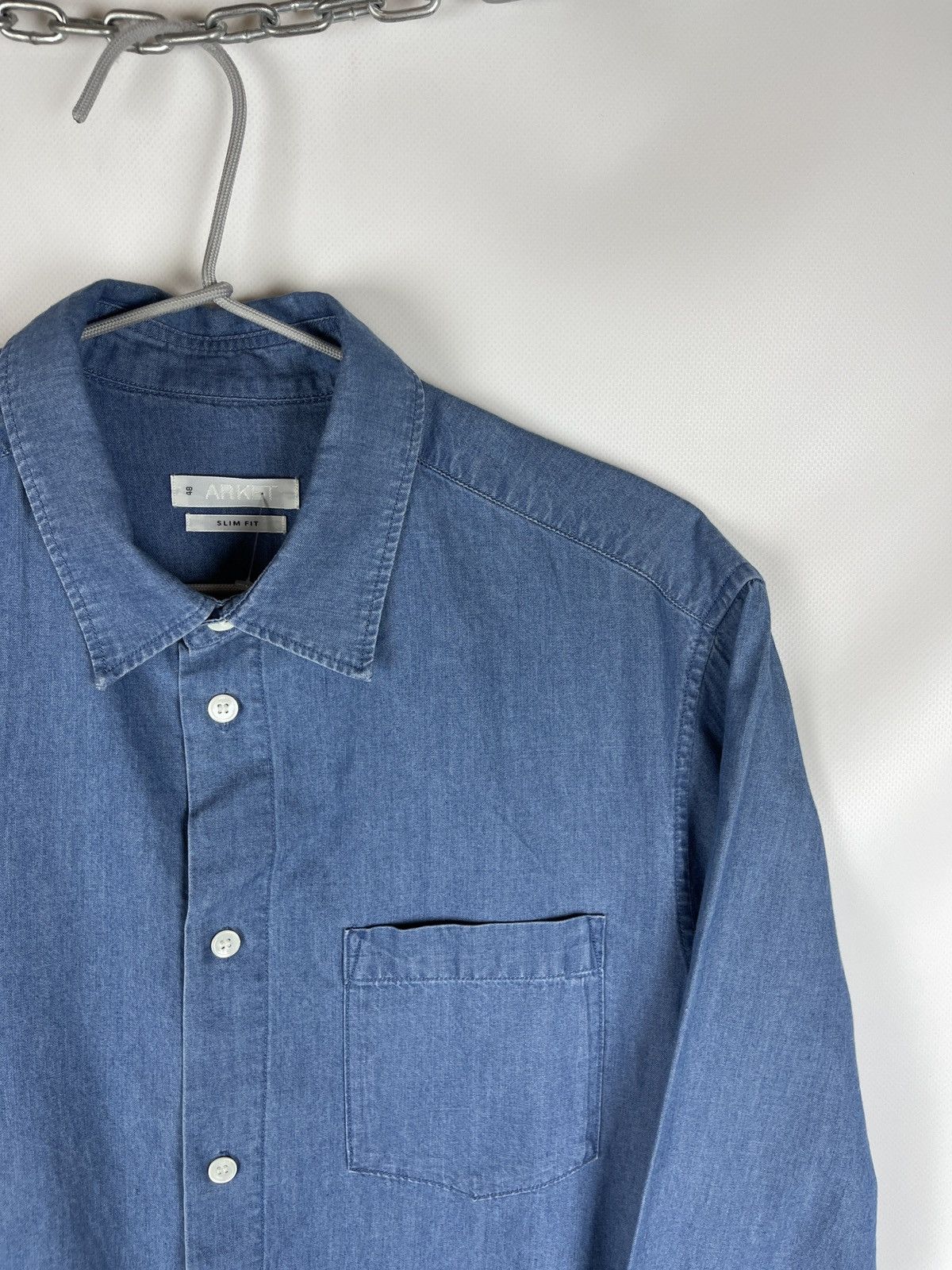 Arket Arket blue denim slim fit long sleeve button shirt Size US M / EU 48-50 / 2 - 3 Thumbnail