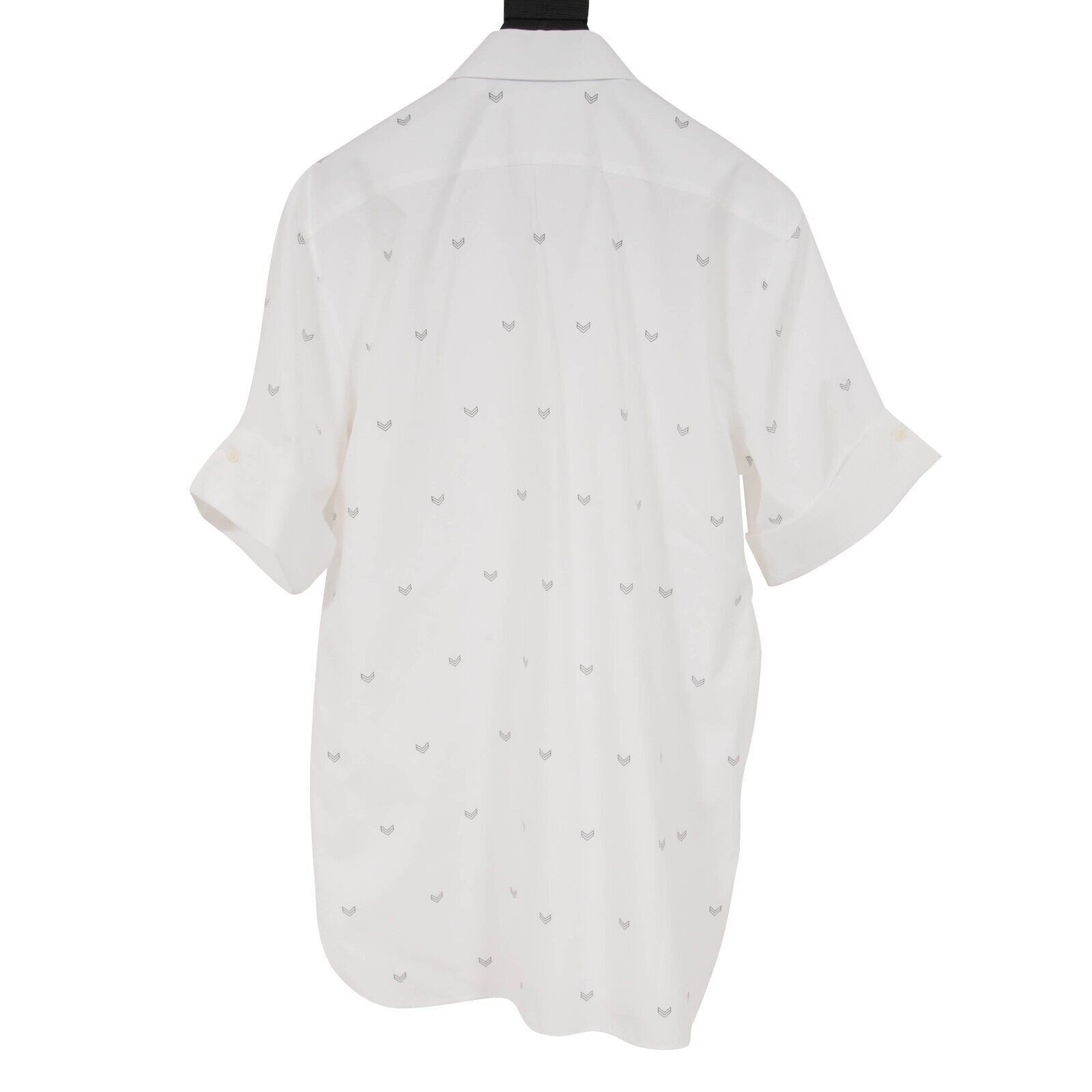 Neil Barrett White Military Arrows Short Sleeve Button Down Shirt 16.5 Size US L / EU 52-54 / 3 - 2 Thumbnail