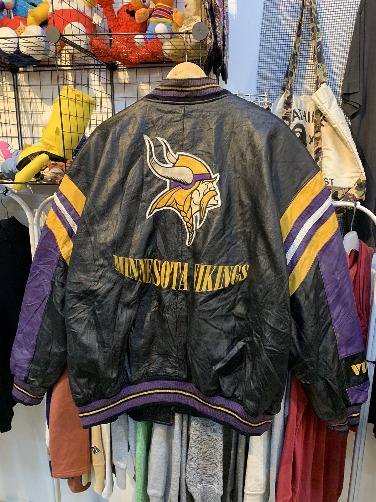 Vintage Essex Minnesota selling Vikings Leather Jacket