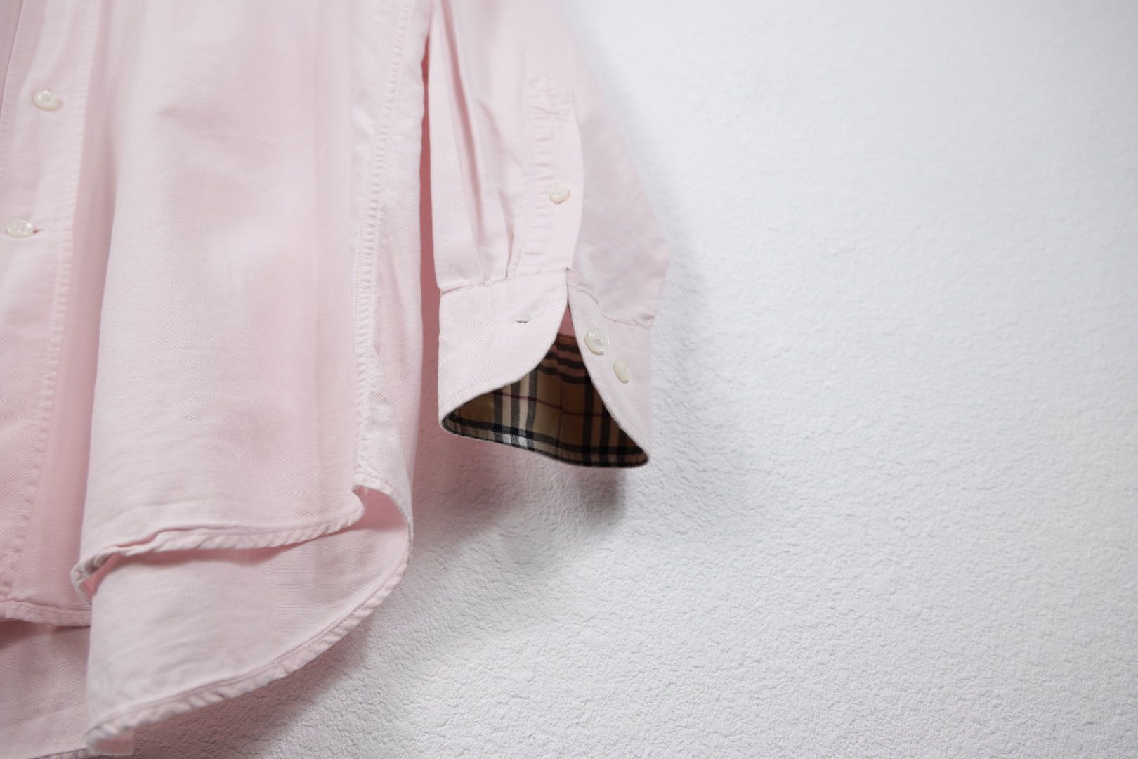 Burberry Vintage Burberry Knight Logo Pink Beige Check Sleeve Shirt Size US L / EU 52-54 / 3 - 5 Thumbnail