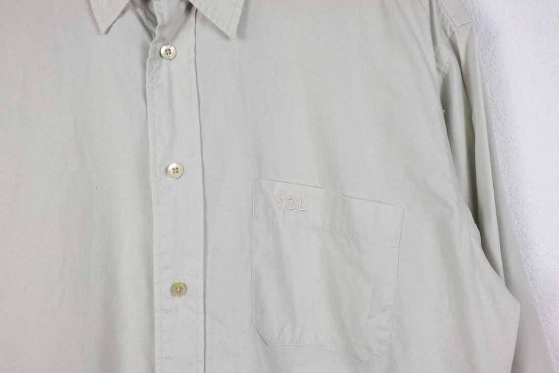 Saint Laurent Paris × Vintage × Yves Saint Laurent Vintage Saint Laurent Paris Jeans YSL Logo Beige Shirt Size US L / EU 52-54 / 3 - 3 Thumbnail
