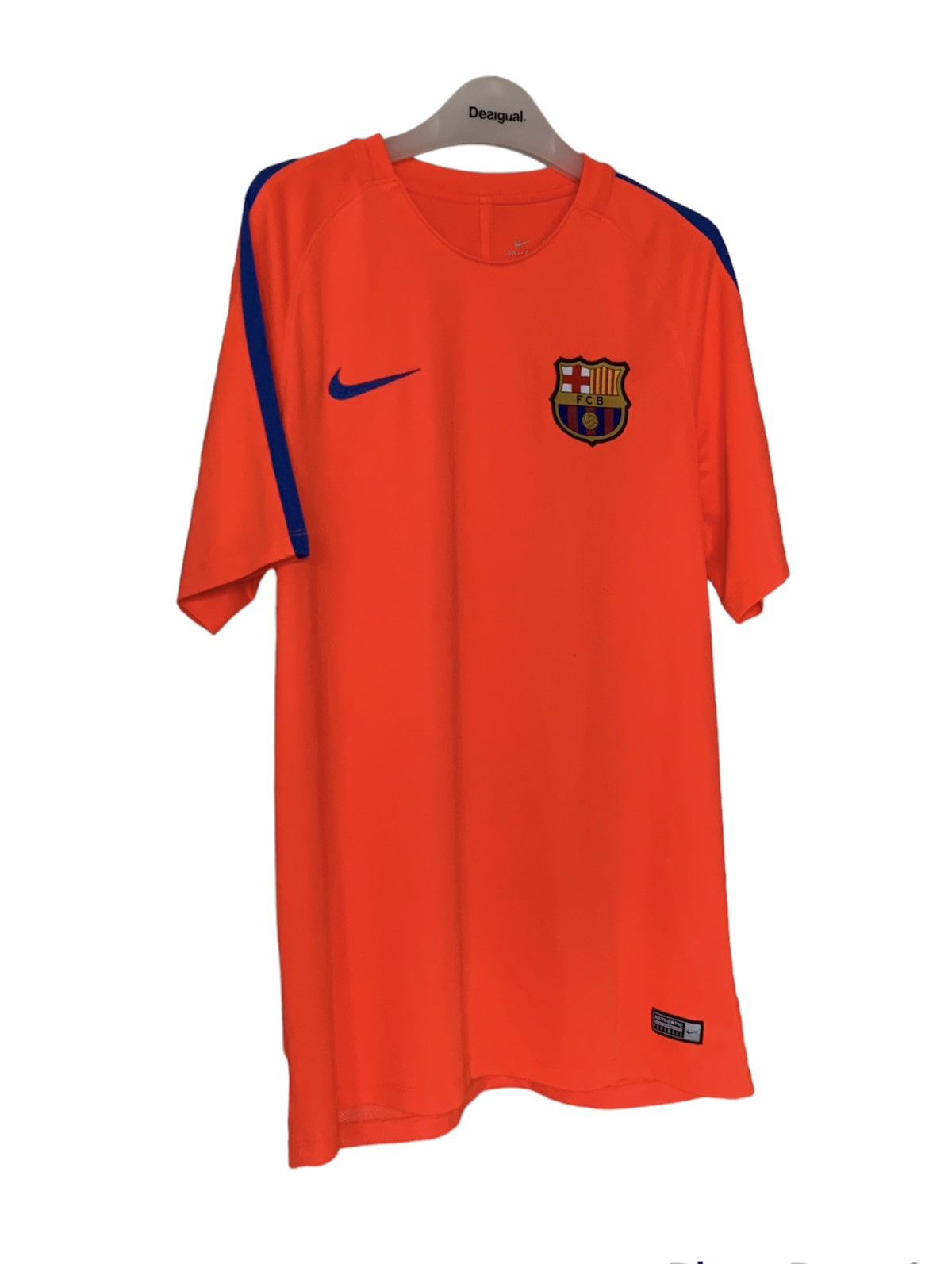 Nike 2014 Nike Barcelona Acid Orange soccer jersey Size US L / EU 52-54 / 3 - 2 Thumbnail
