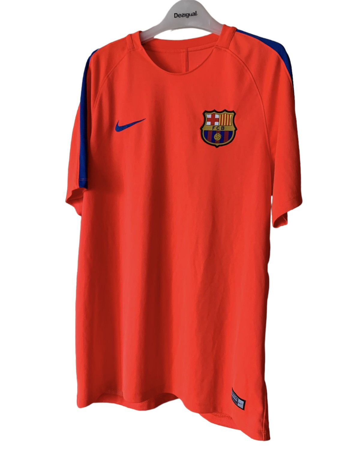 Nike 2014 Nike Barcelona Acid Orange soccer jersey Size US L / EU 52-54 / 3 - 3 Thumbnail