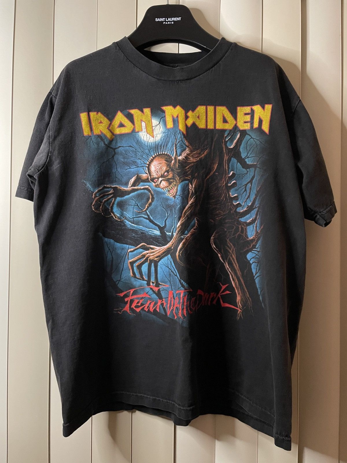 Vintage Vintage 90s Iron Maiden Band Tee with Front and Back Print Grailed