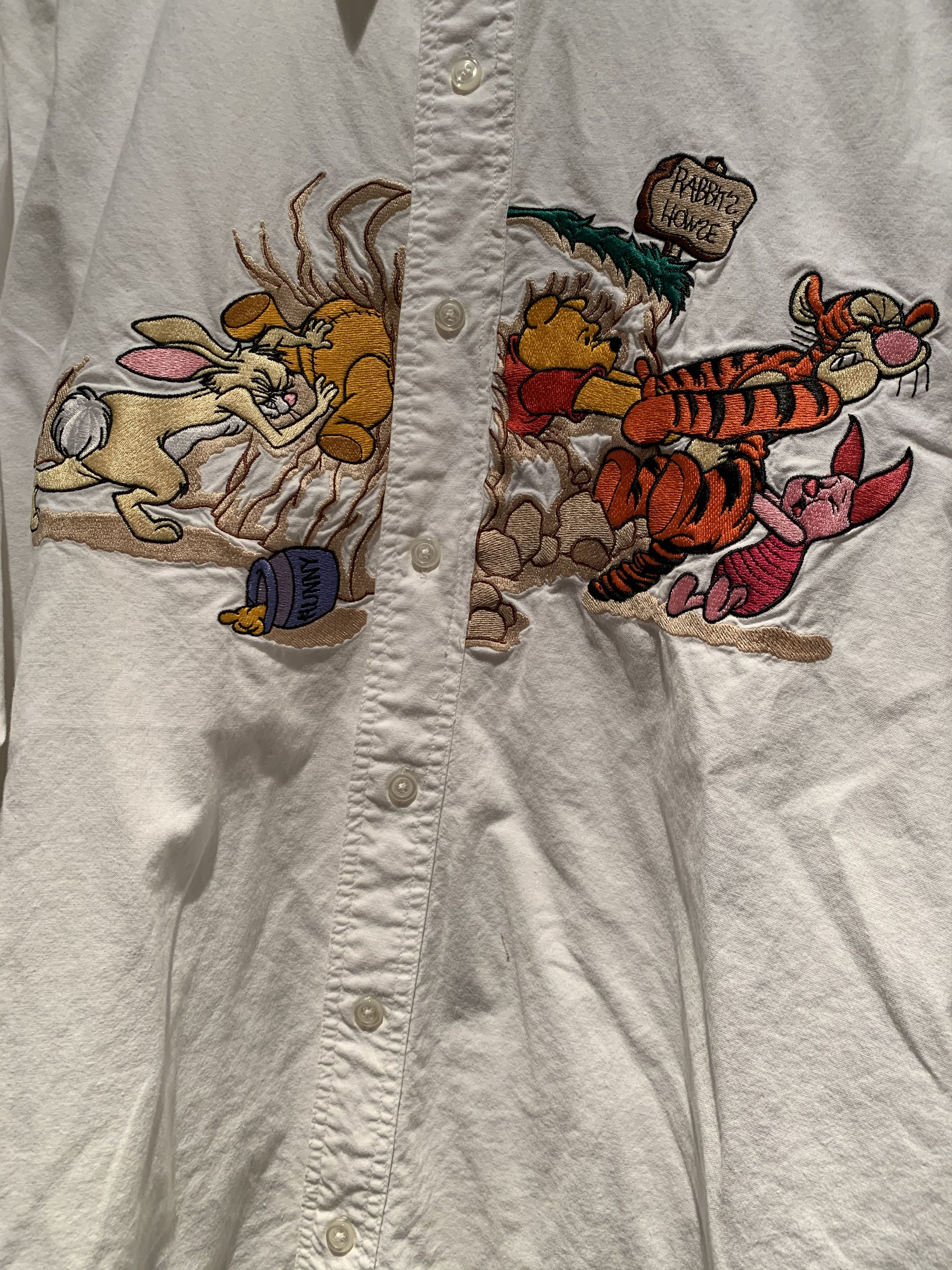 Disney × Vintage RARE Vintage Winnie The Pooh Disney Embroidered Button Shirt Size US XL / EU 56 / 4 - 7 Thumbnail