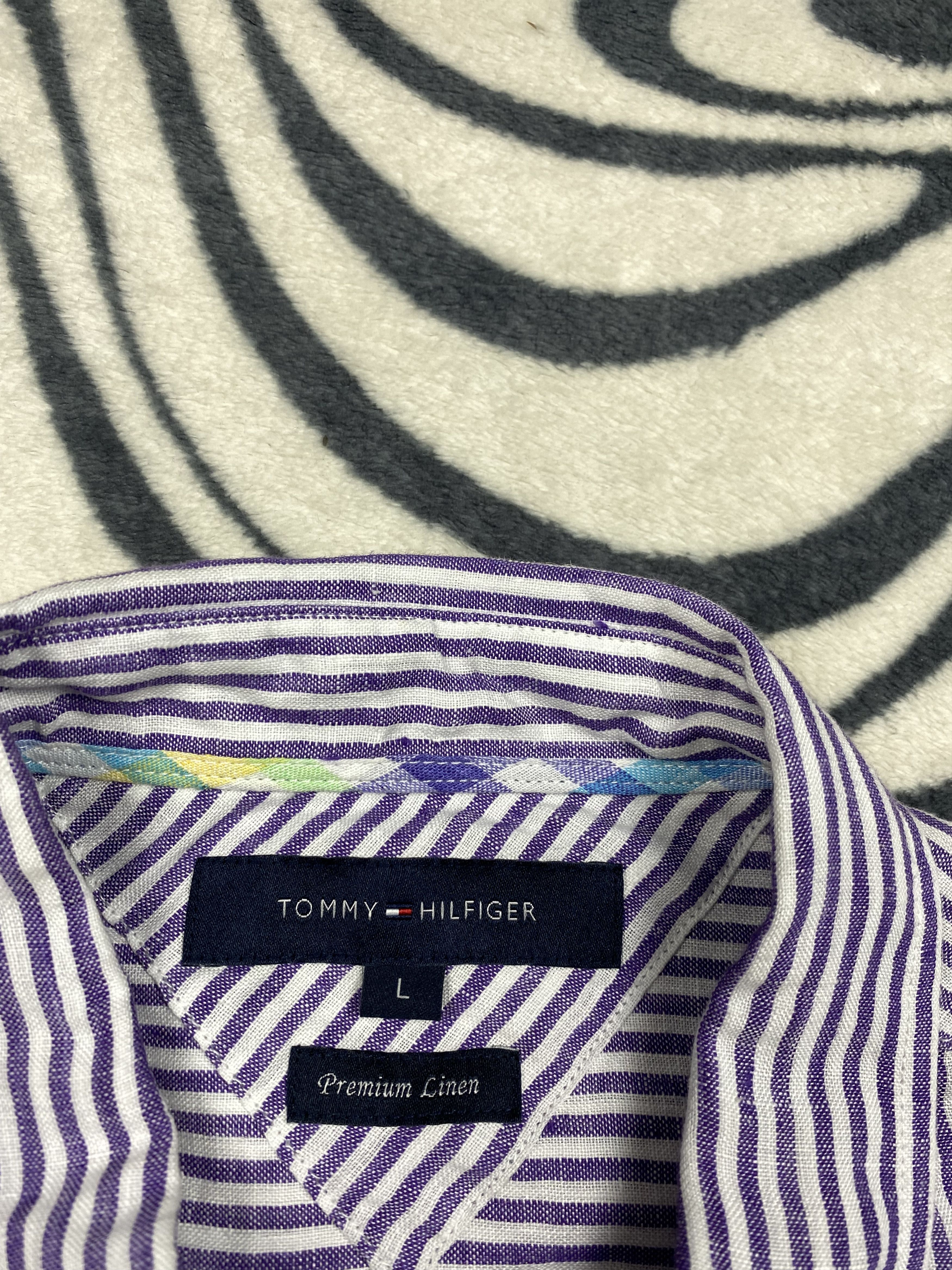 Tommy Hilfiger Tommy Hilfiger Vintage Mens Linen Shirt Size US L / EU 52-54 / 3 - 4 Thumbnail