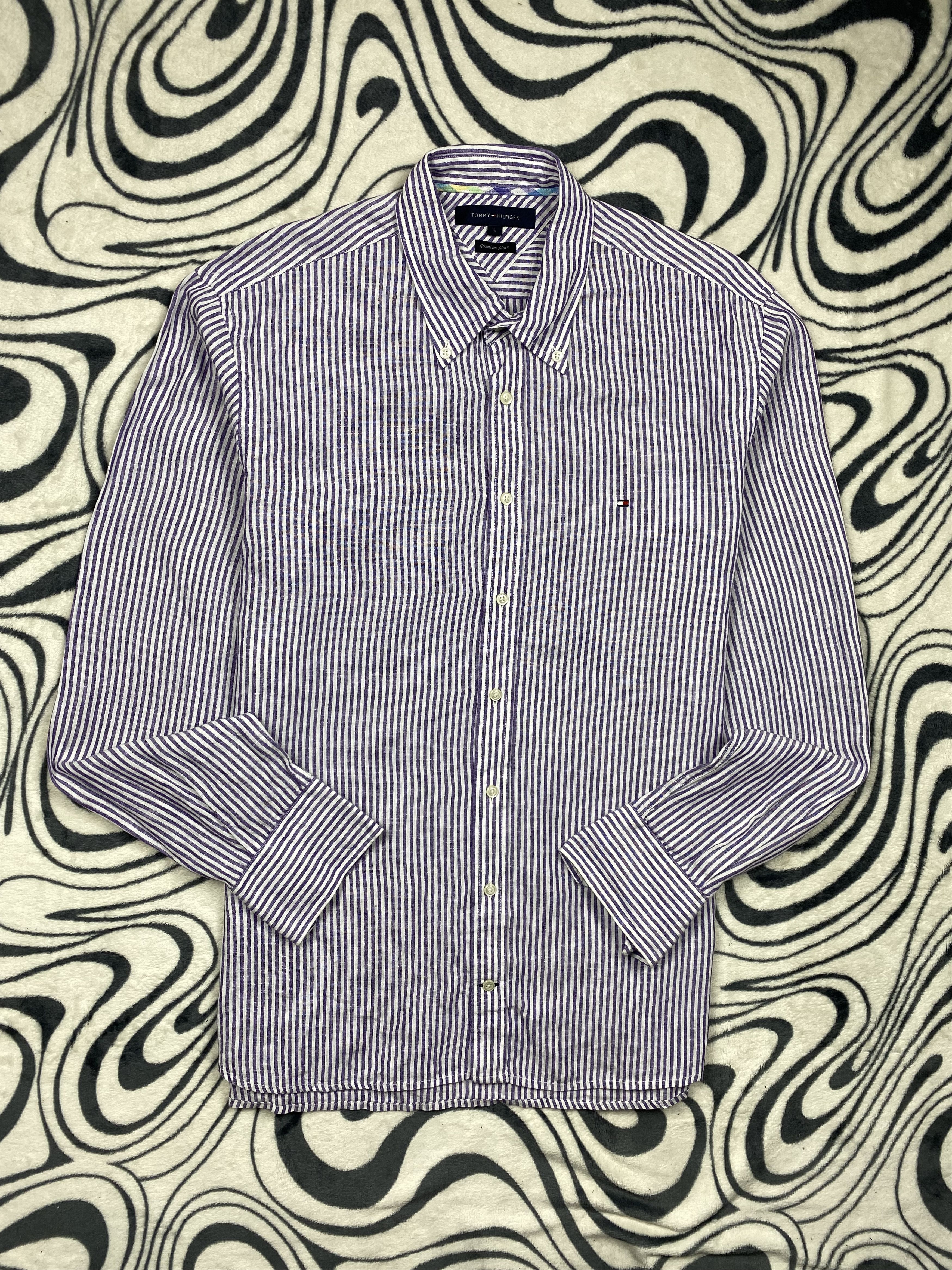 Tommy Hilfiger Tommy Hilfiger Vintage Mens Linen Shirt Size US L / EU 52-54 / 3 - 1 Thumbnail