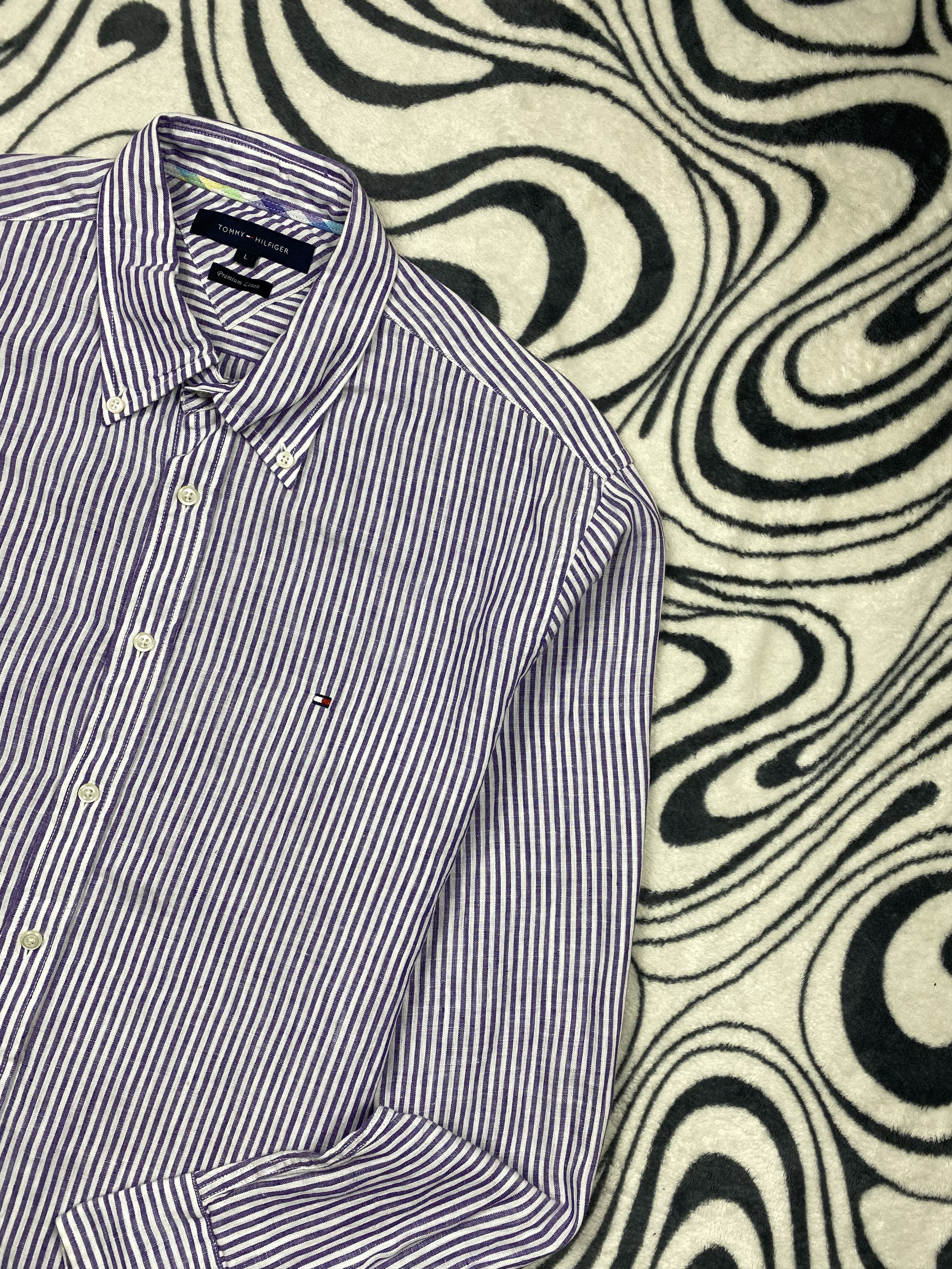 Tommy Hilfiger Tommy Hilfiger Vintage Mens Linen Shirt Size US L / EU 52-54 / 3 - 2 Thumbnail