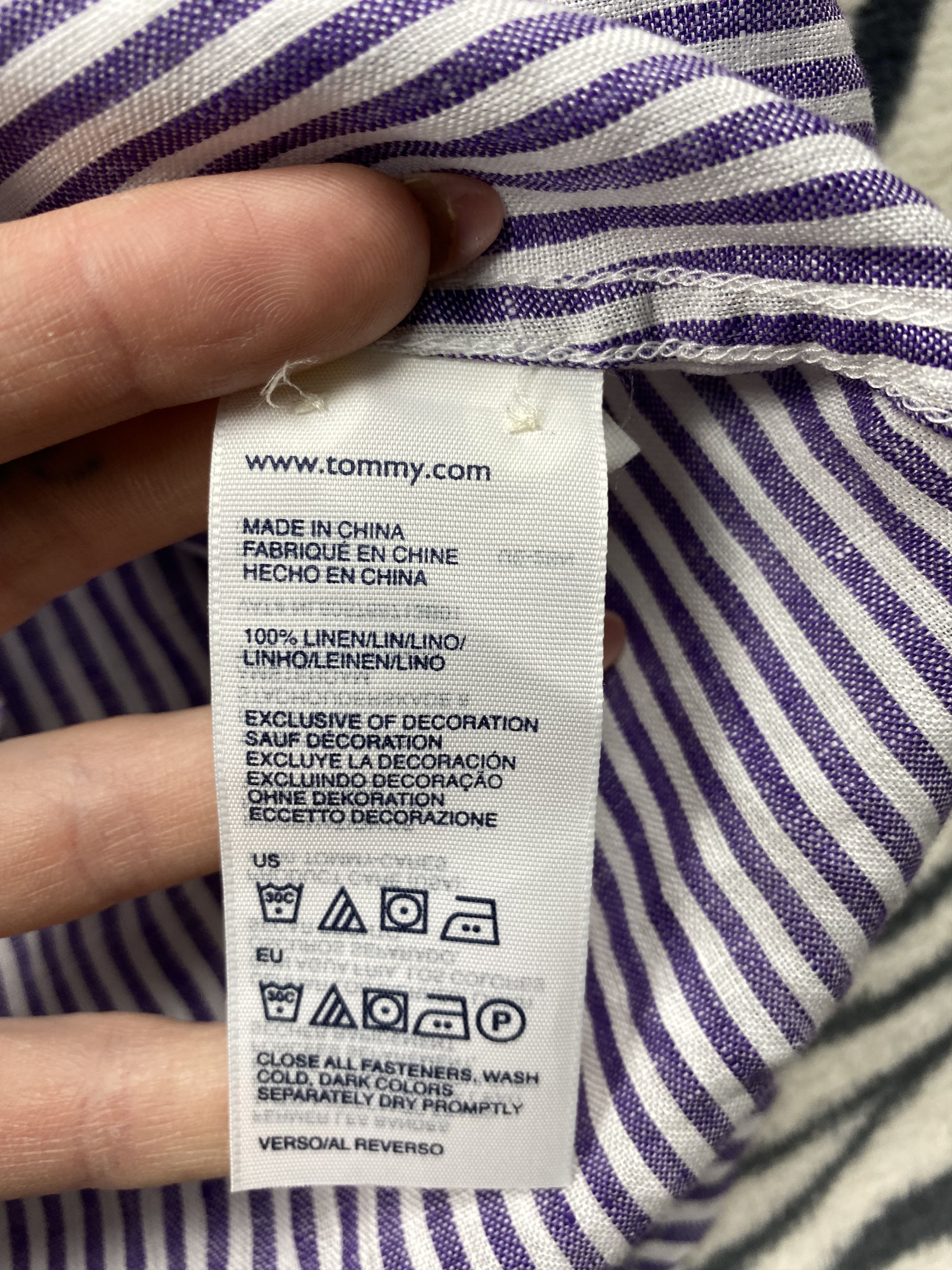 Tommy Hilfiger Tommy Hilfiger Vintage Mens Linen Shirt Size US L / EU 52-54 / 3 - 6 Thumbnail