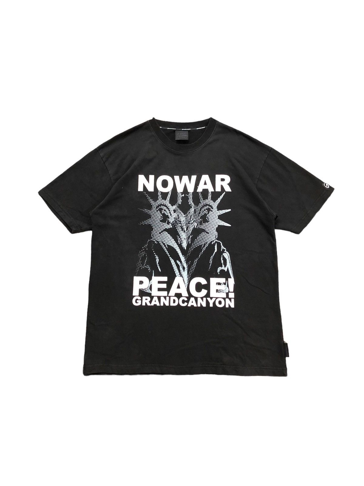 image of Good Enough x Masterpiece 2000S Grandcanyon ( Gdc ) '' Peace No War '' Streetwear Tee in Black (Siz