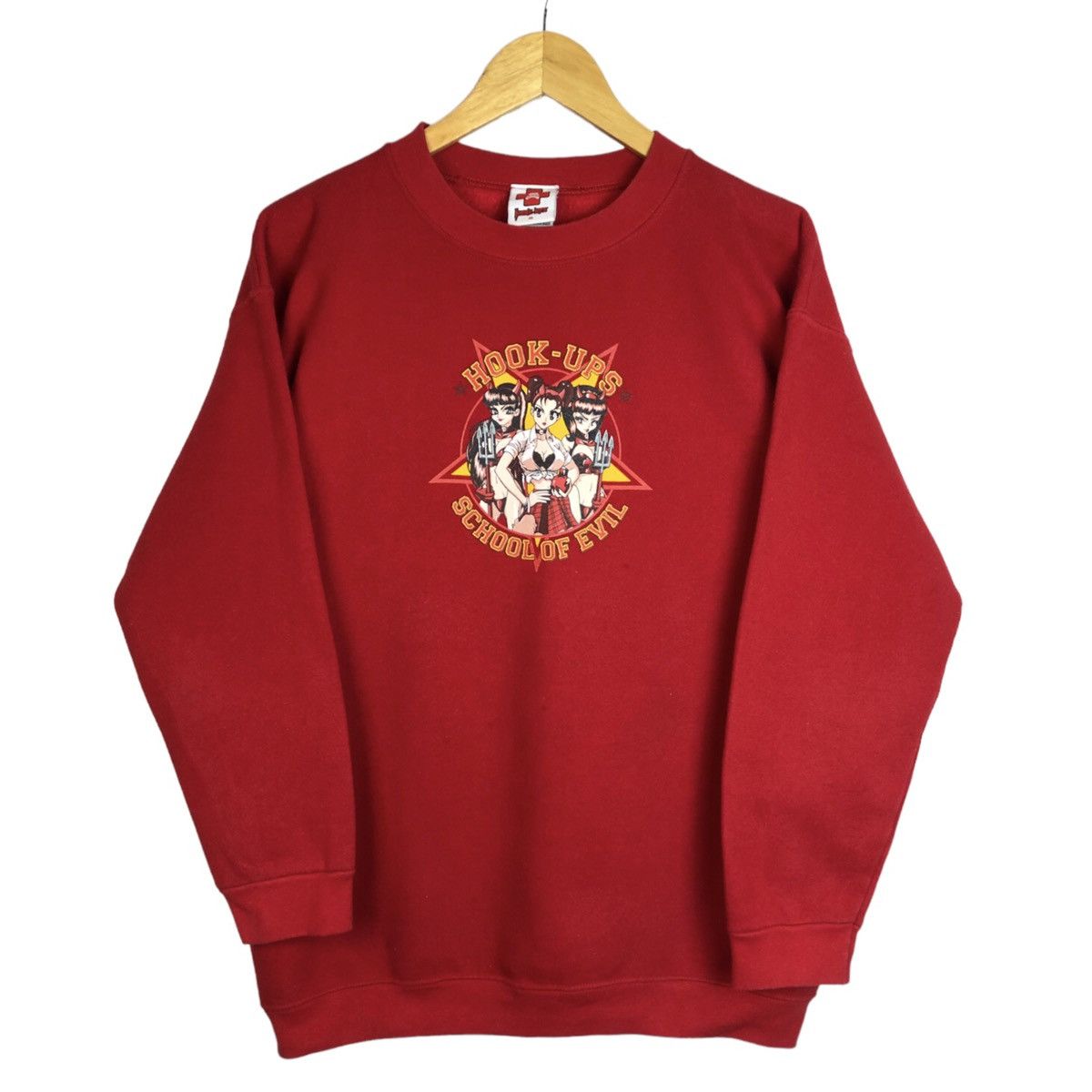 Vintage sweatshirt crewneck Hook-Ups School of Evil y2k item