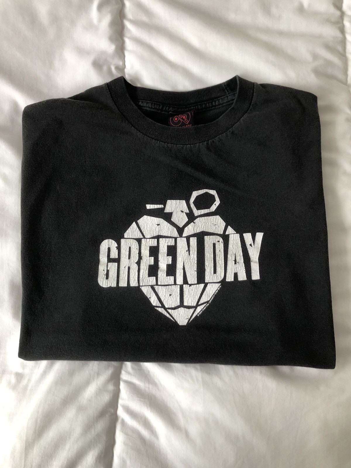 GREEN DAY Green Day Band T-shirt Band T Men's XL size unknown pale white type Vintage Second Hand